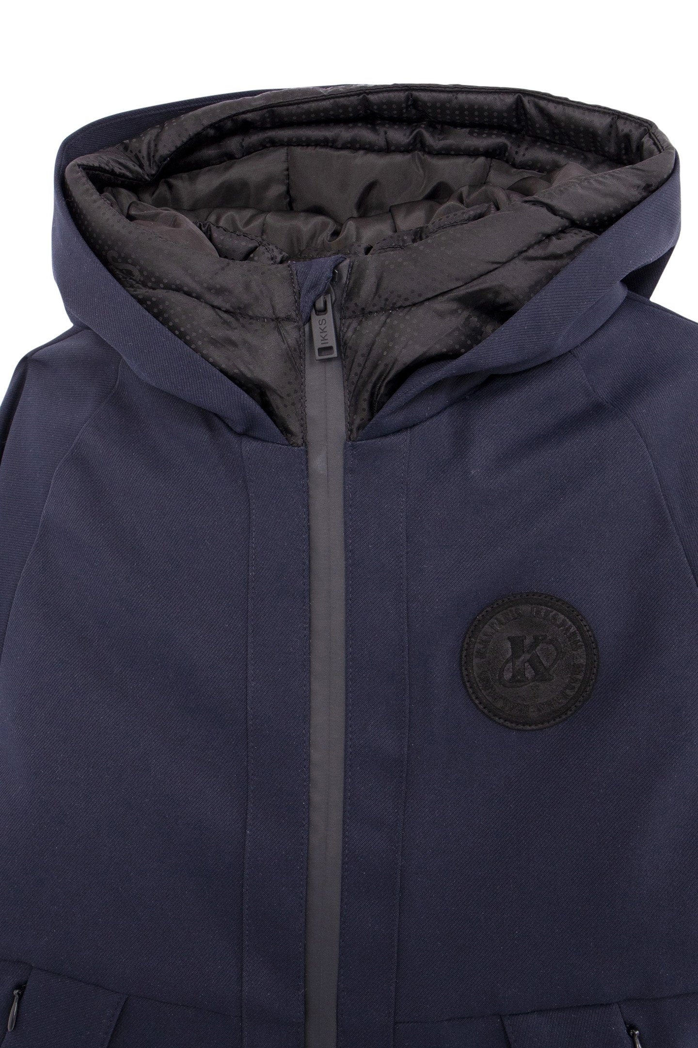 BOY'S 2-IN-1 NAVY JACQUARD PARKA JACKET 4