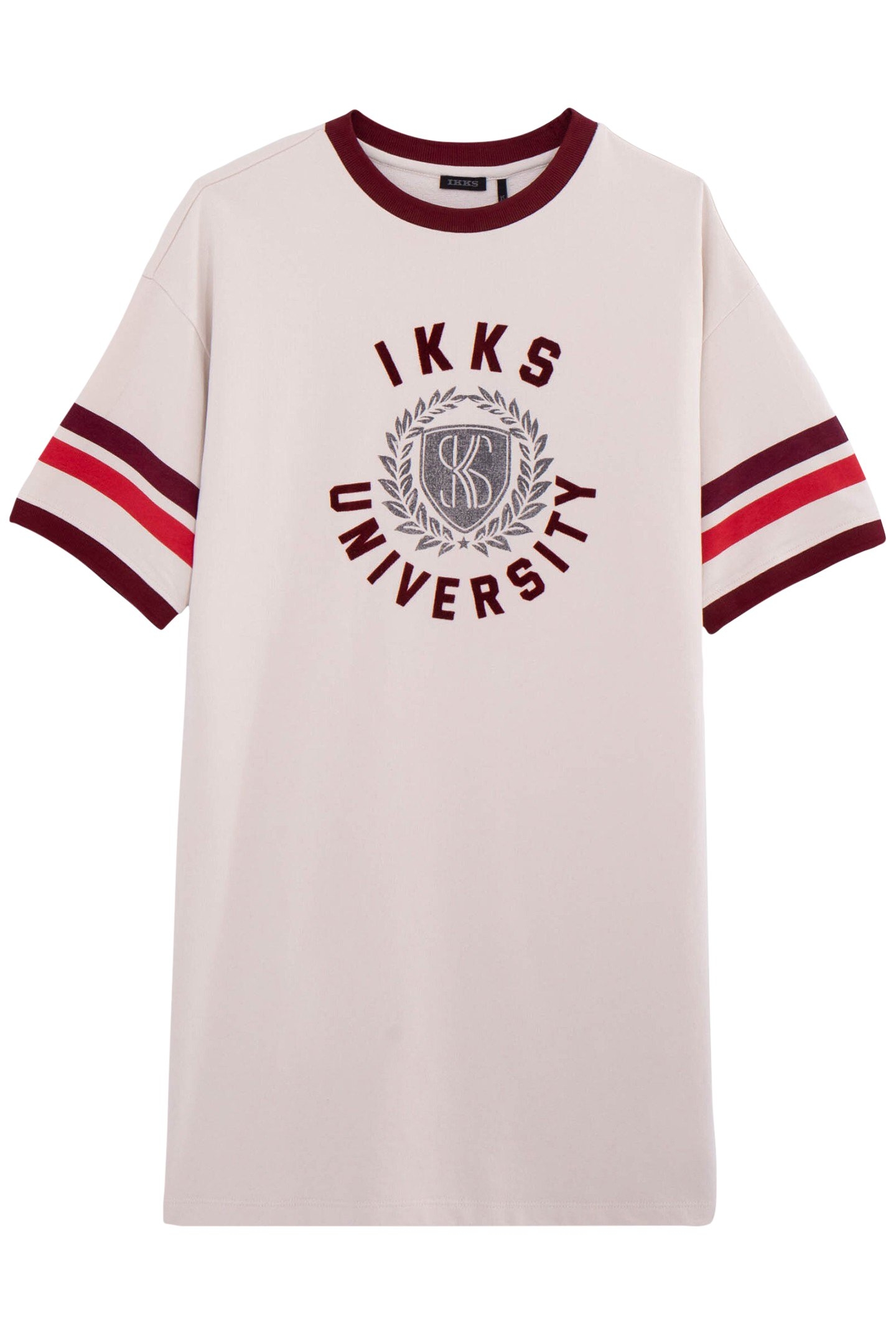 BEIGE COLLEGE GIRL T-SHIRT DRESS 1
