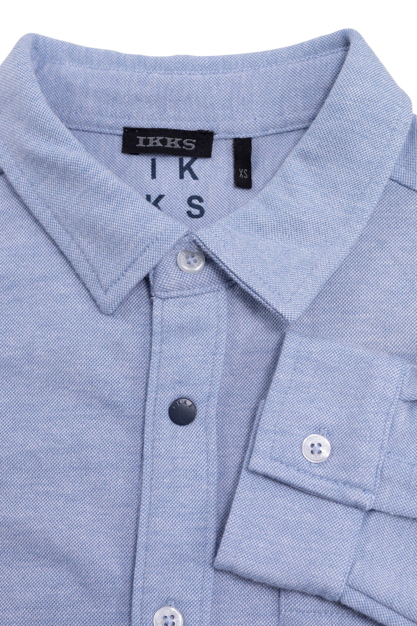 BOY'S BLUE DENIM-EFFECT KNIT SHIRT 4