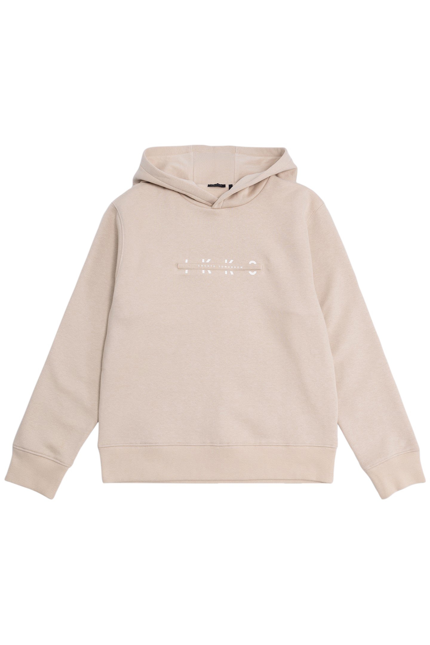 BOYS' BEIGE HOODIE WITH EMBOSSED MESSAGES 1