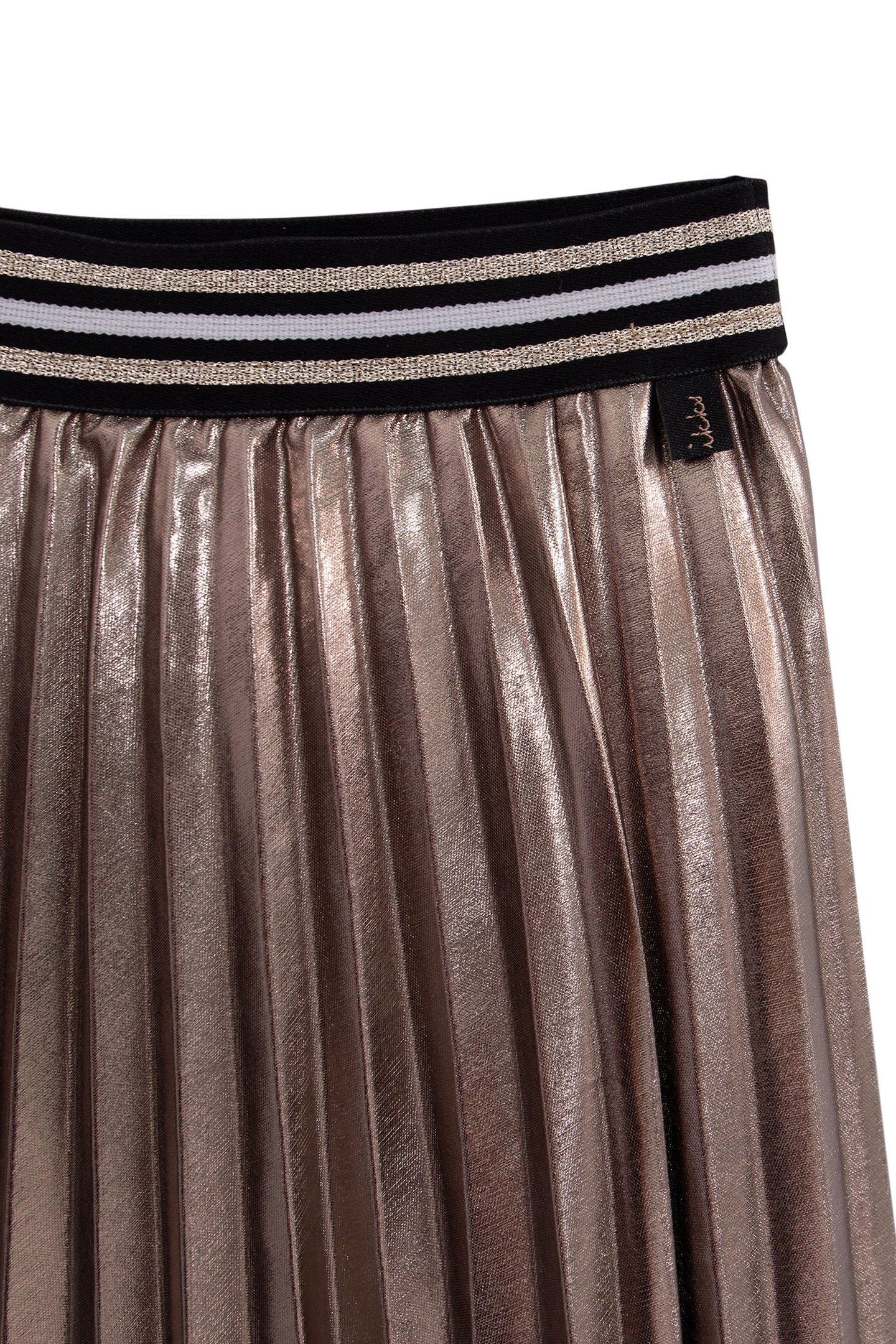 GIRL'S ASYMMETRICAL PLEATED GOLD MIDI SKIRT 5