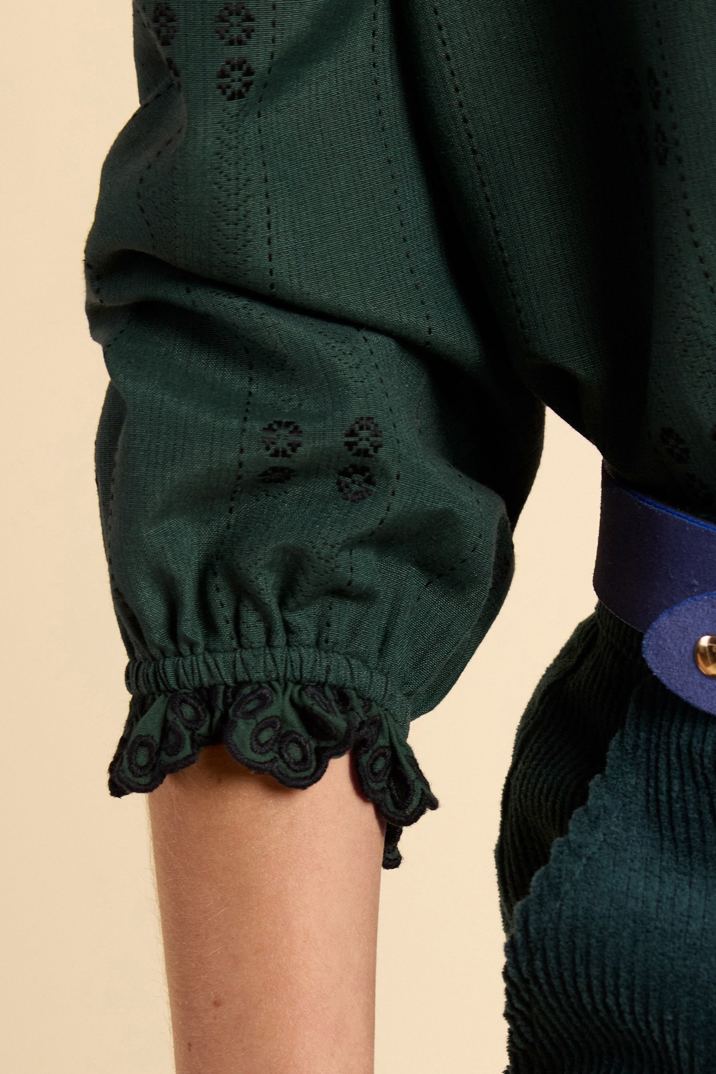 NIGHT GREEN EMBROIDERED BLOUSE 6