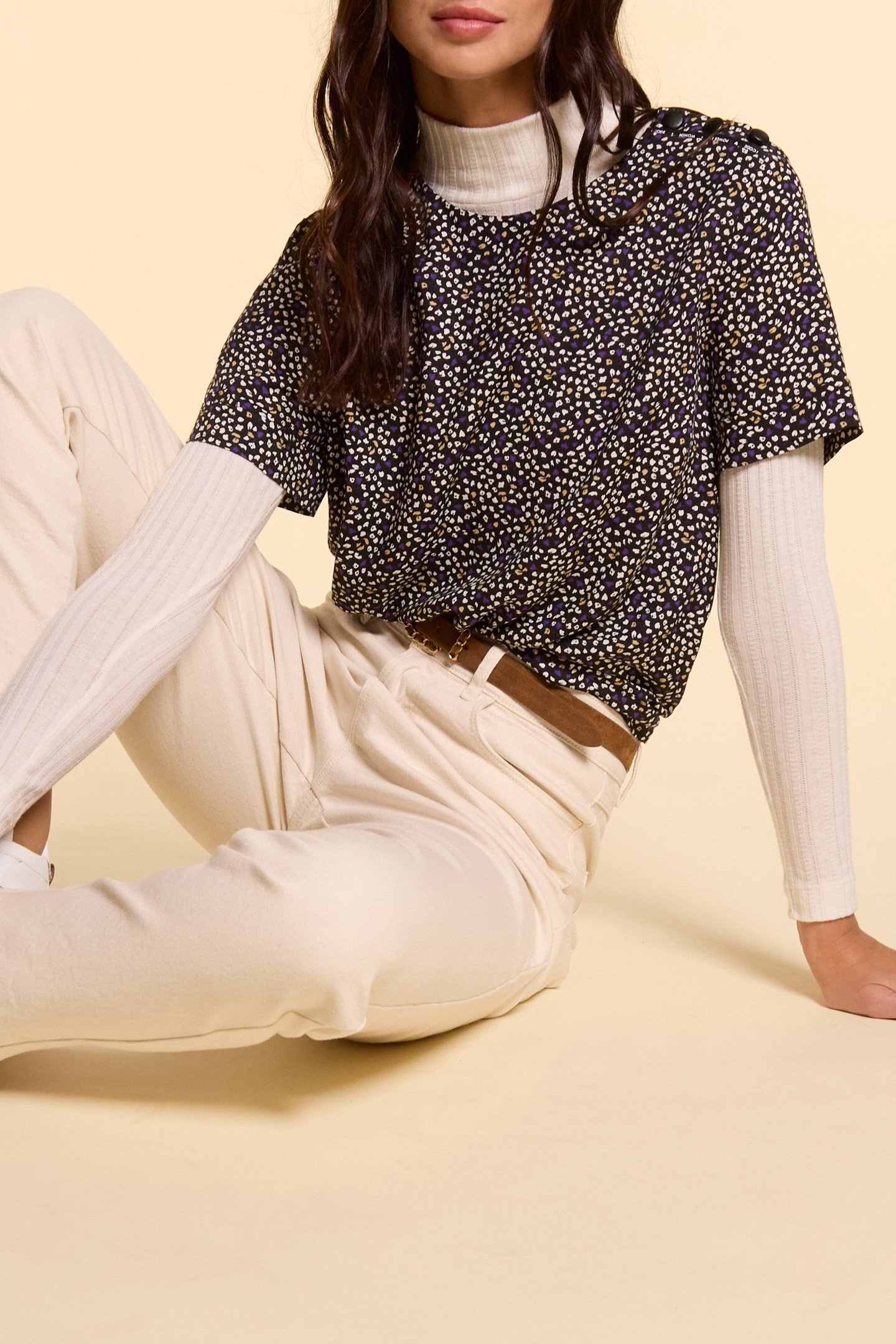 BLACK TOP WITH MICRO FLORAL-LEOPARD PRINT 4