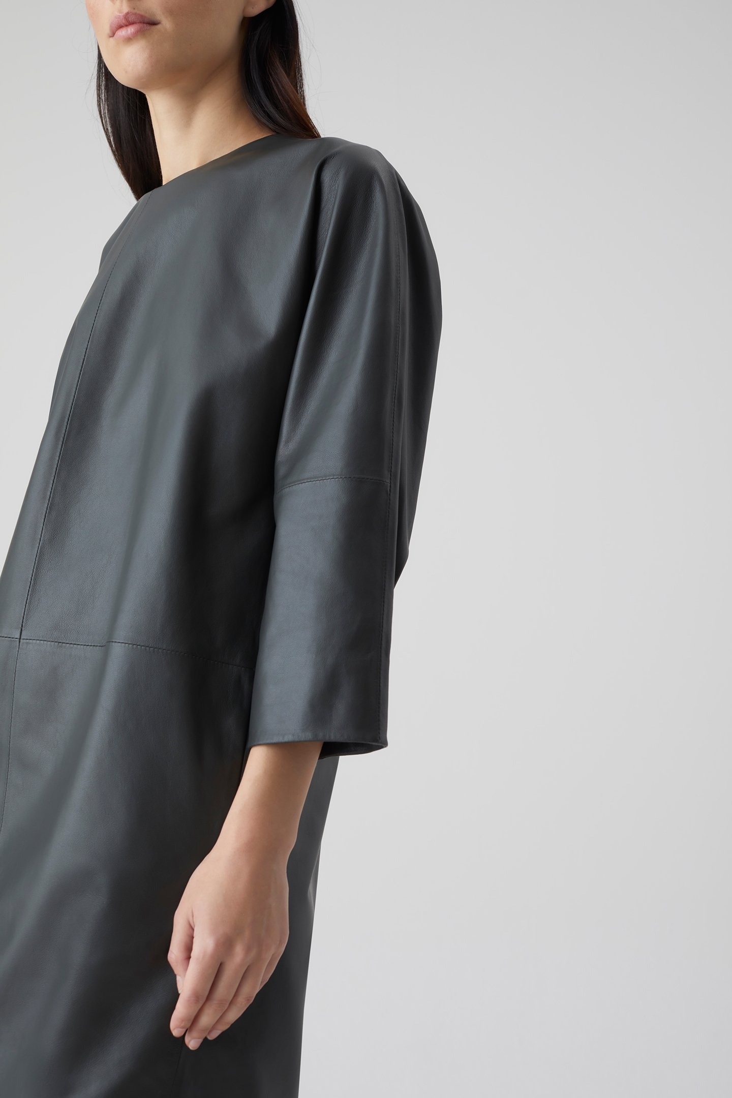 WIDE SLEEVE DRESS DRESSES WASHED BLACK 4