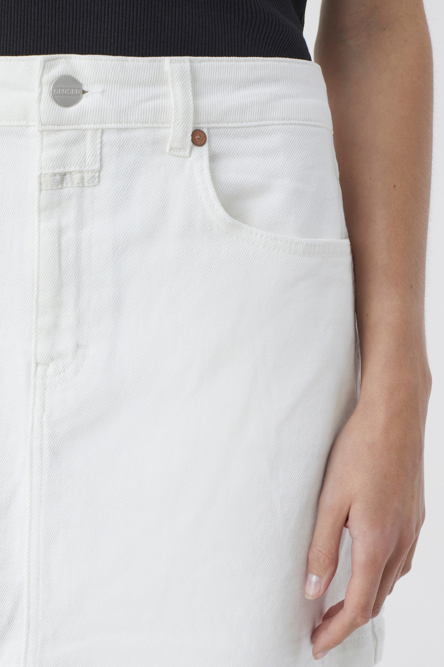 SHORT DENIM SKIRT SKIRTS WHITE 5