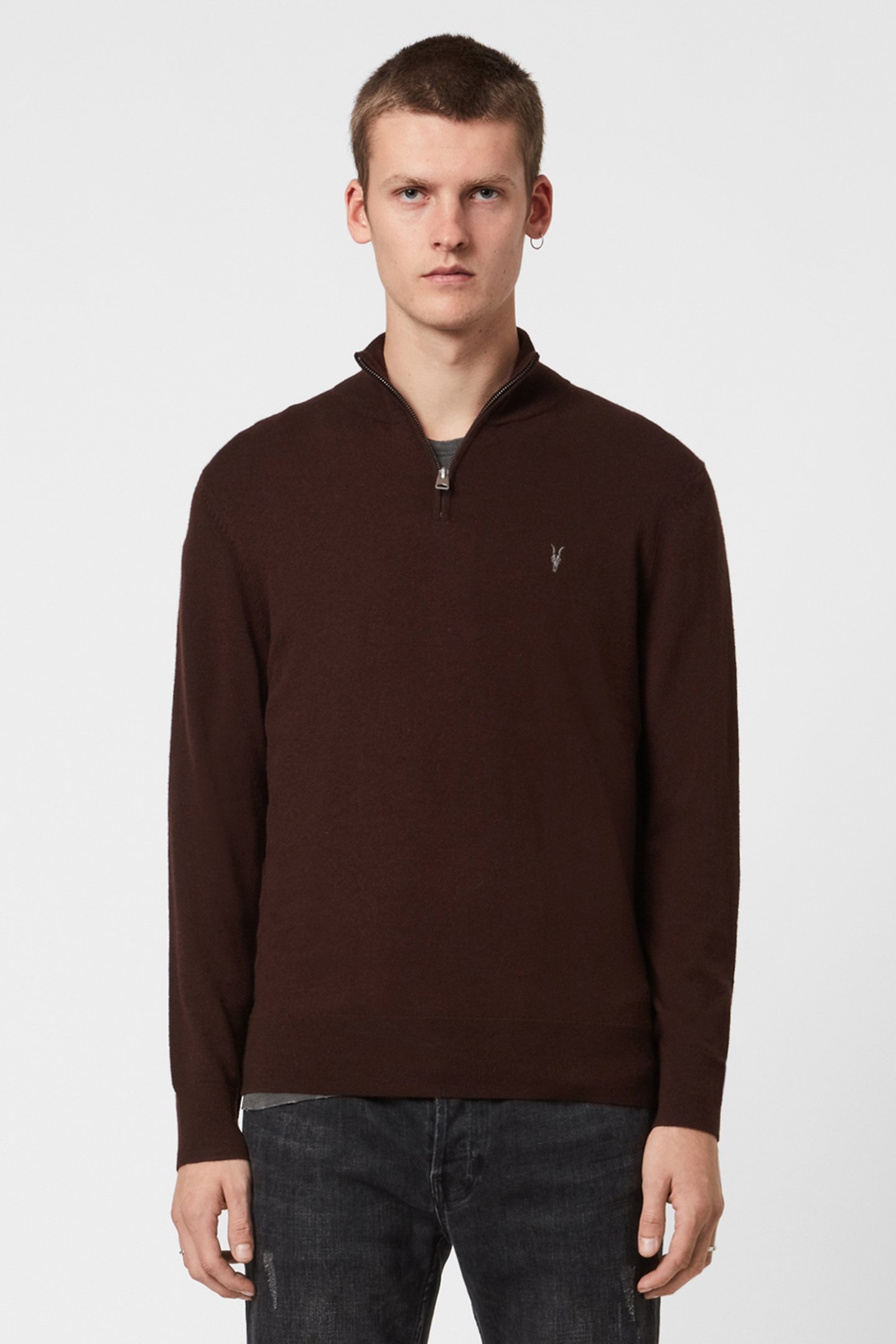 KILBURN ZIP FUNNEL OXBLOOD RED 1