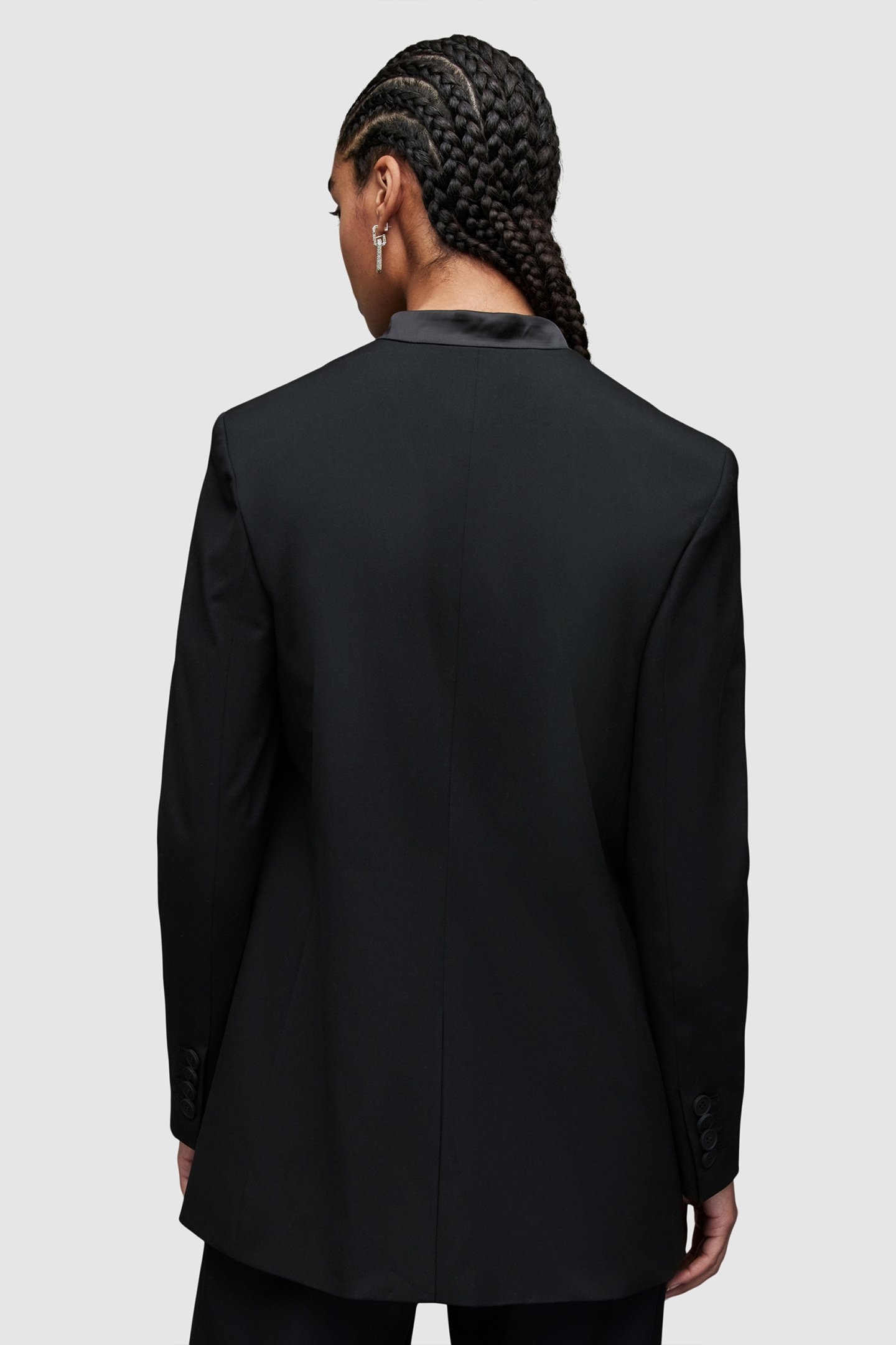 SOFIA SATIN BLAZER BLACK 2