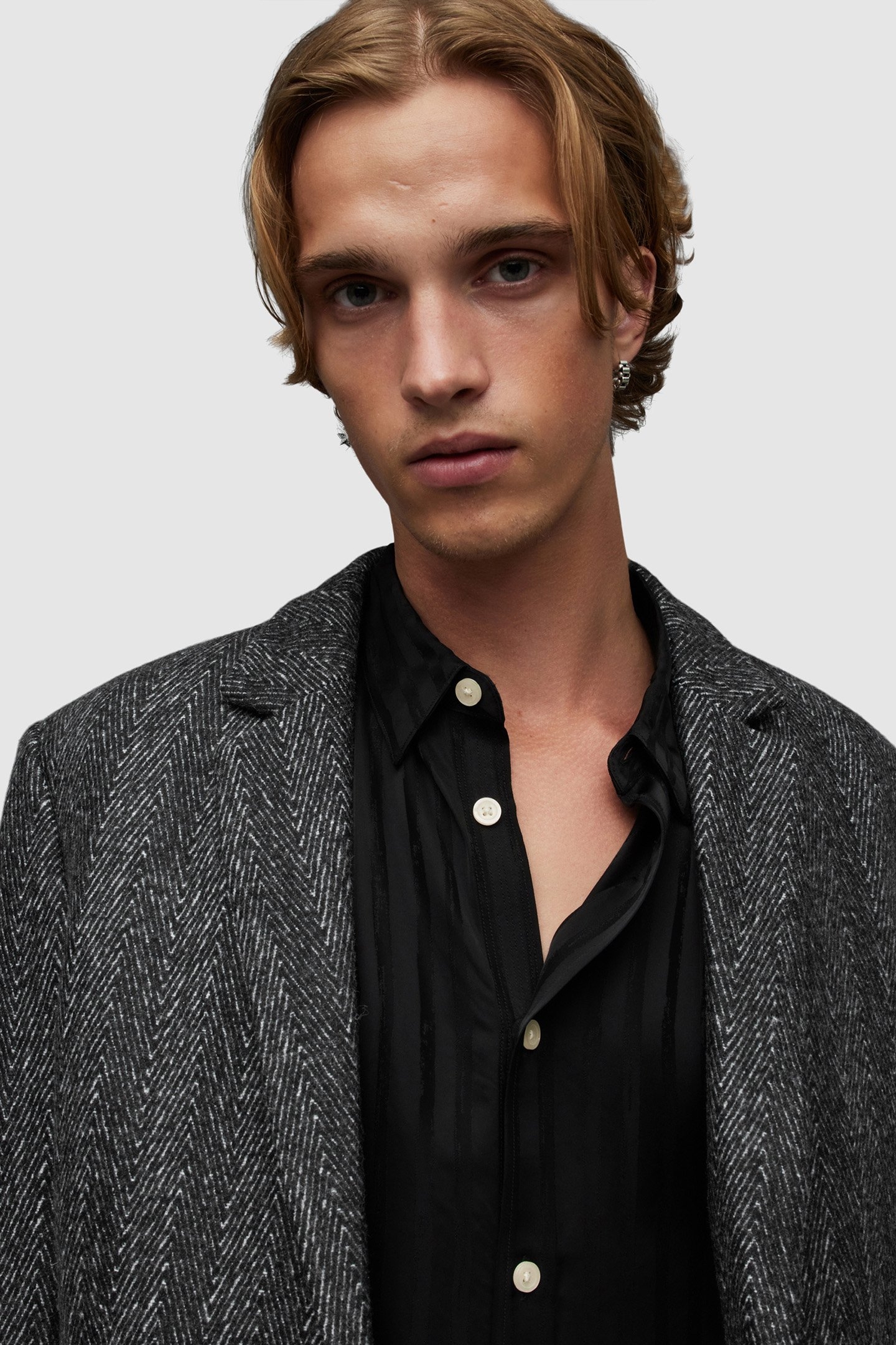 MANOR HERRINGBONE CO BLACK 6