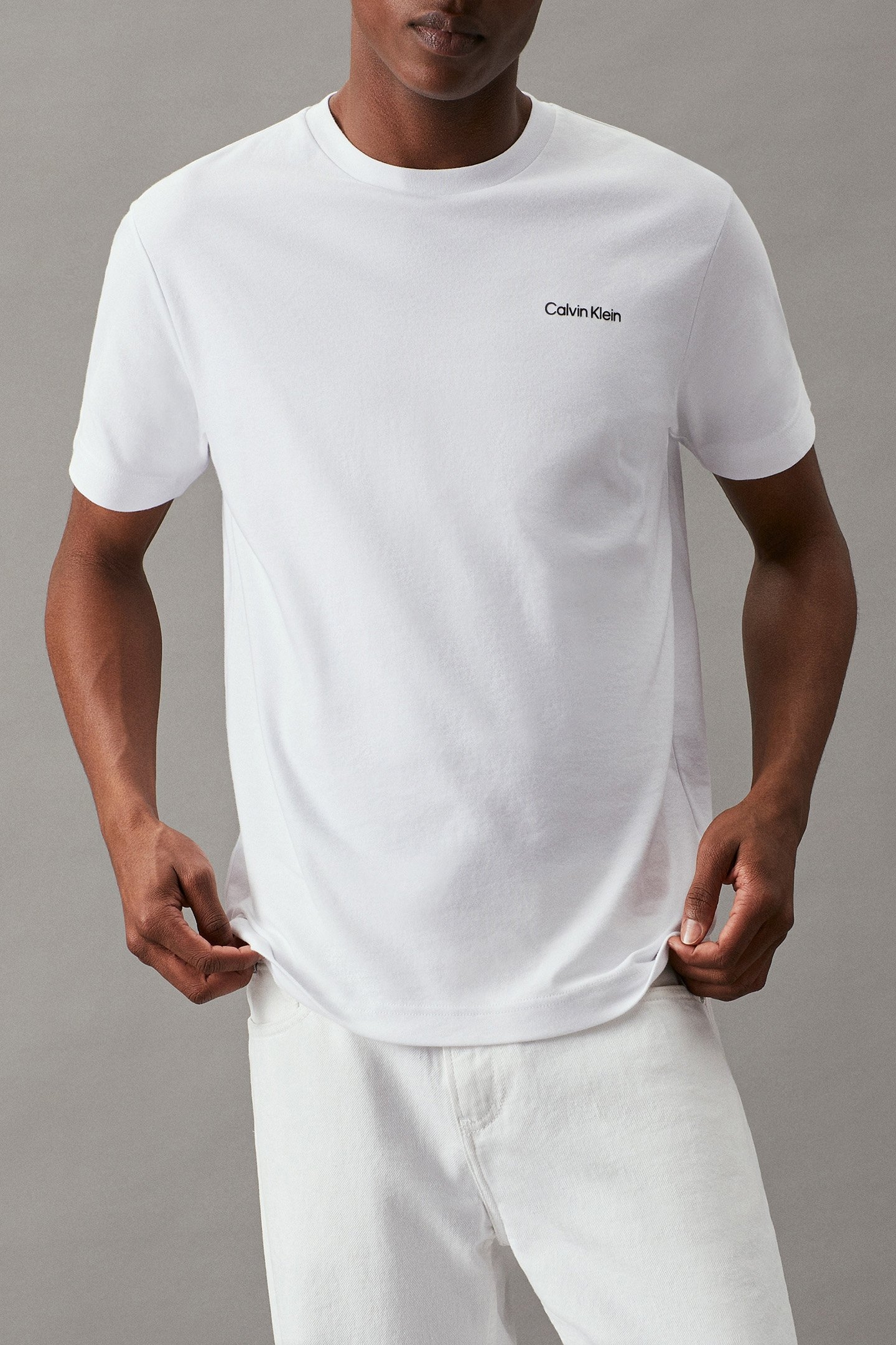 MICRO LOGO INTERLOCK BRIGHT WHITE 1