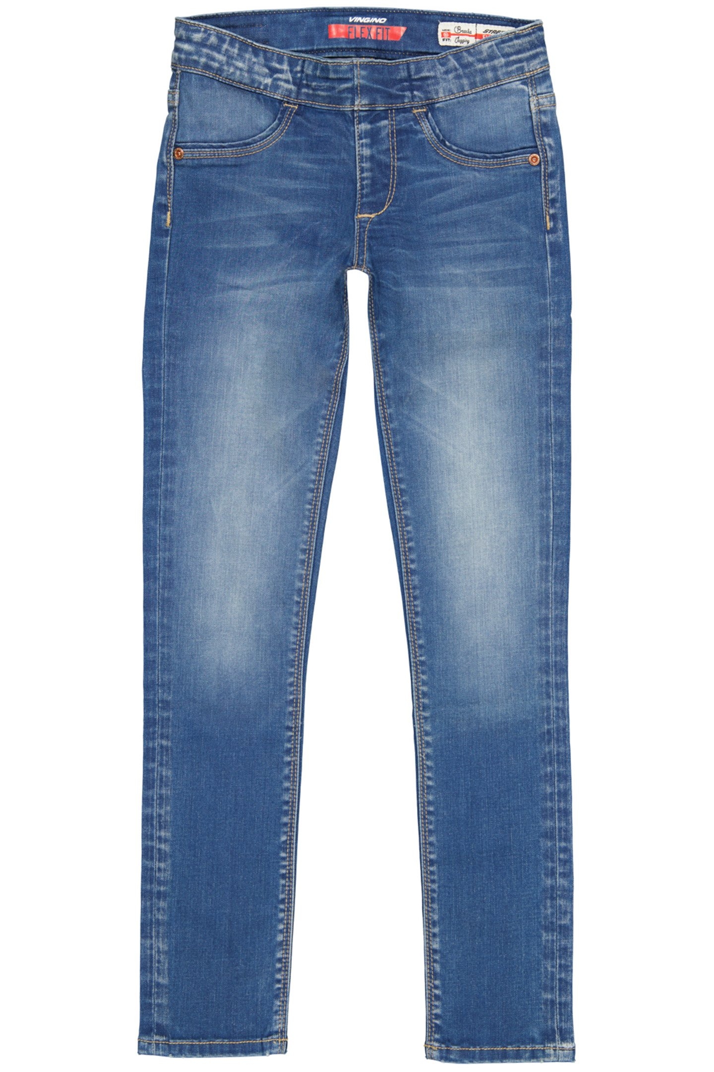 GIRL'S BRACHA TREGGING/JEGGING MID BLUE WASH 1