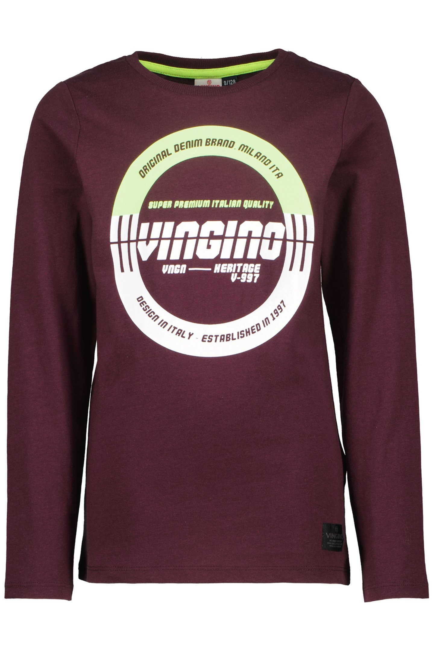 BOY'S JACKS T-SHIRT AUBERGINE RED 1