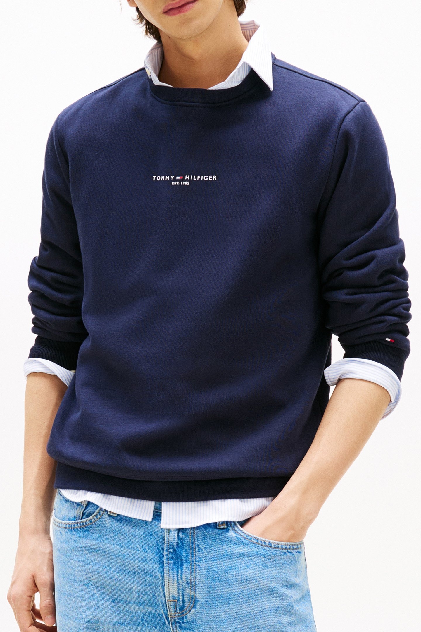 SMALL RELAXED FIT CREW SWEATSHIRT DESERT SKY 1