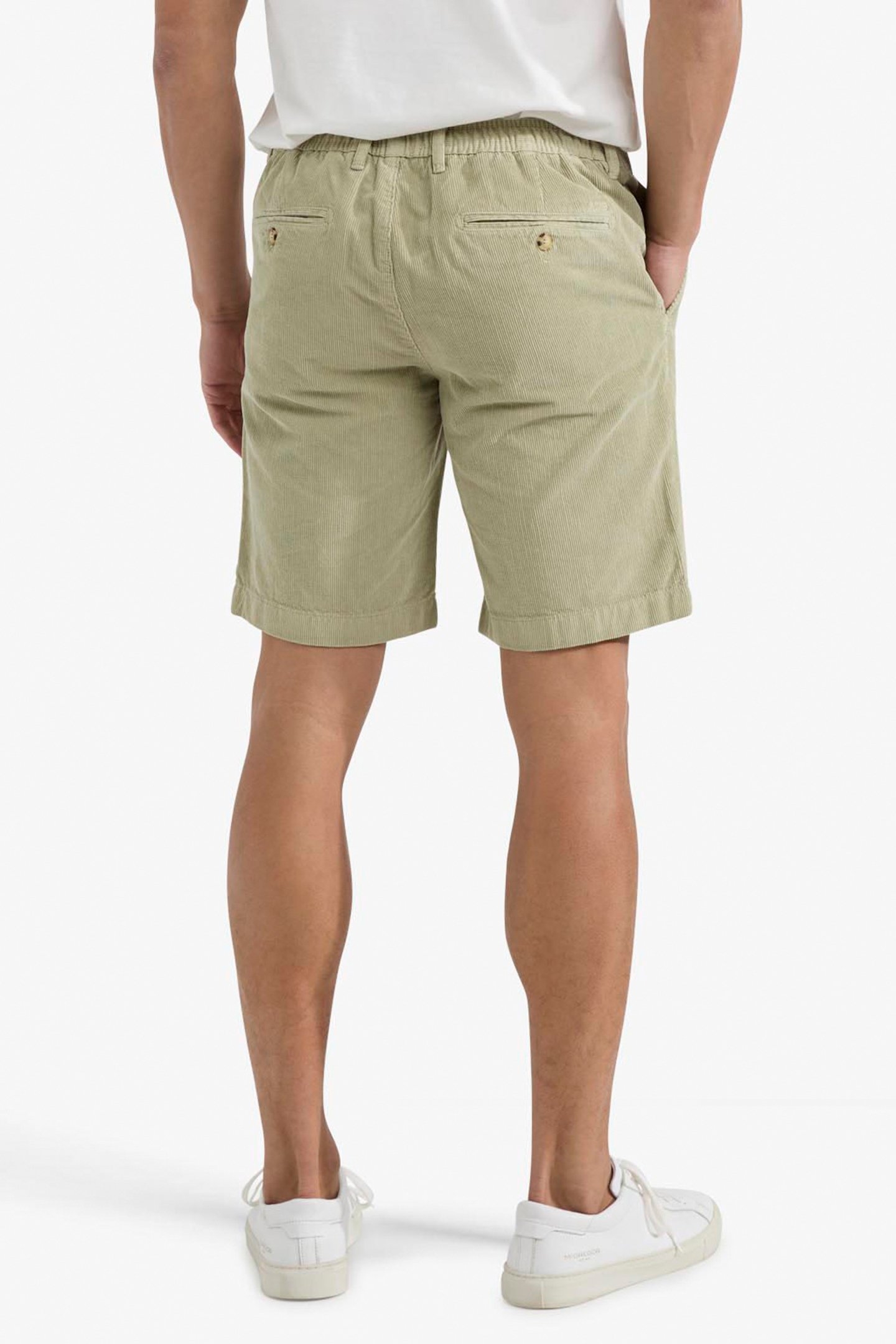 CORD SHORTS LIGHT OLIVE 2