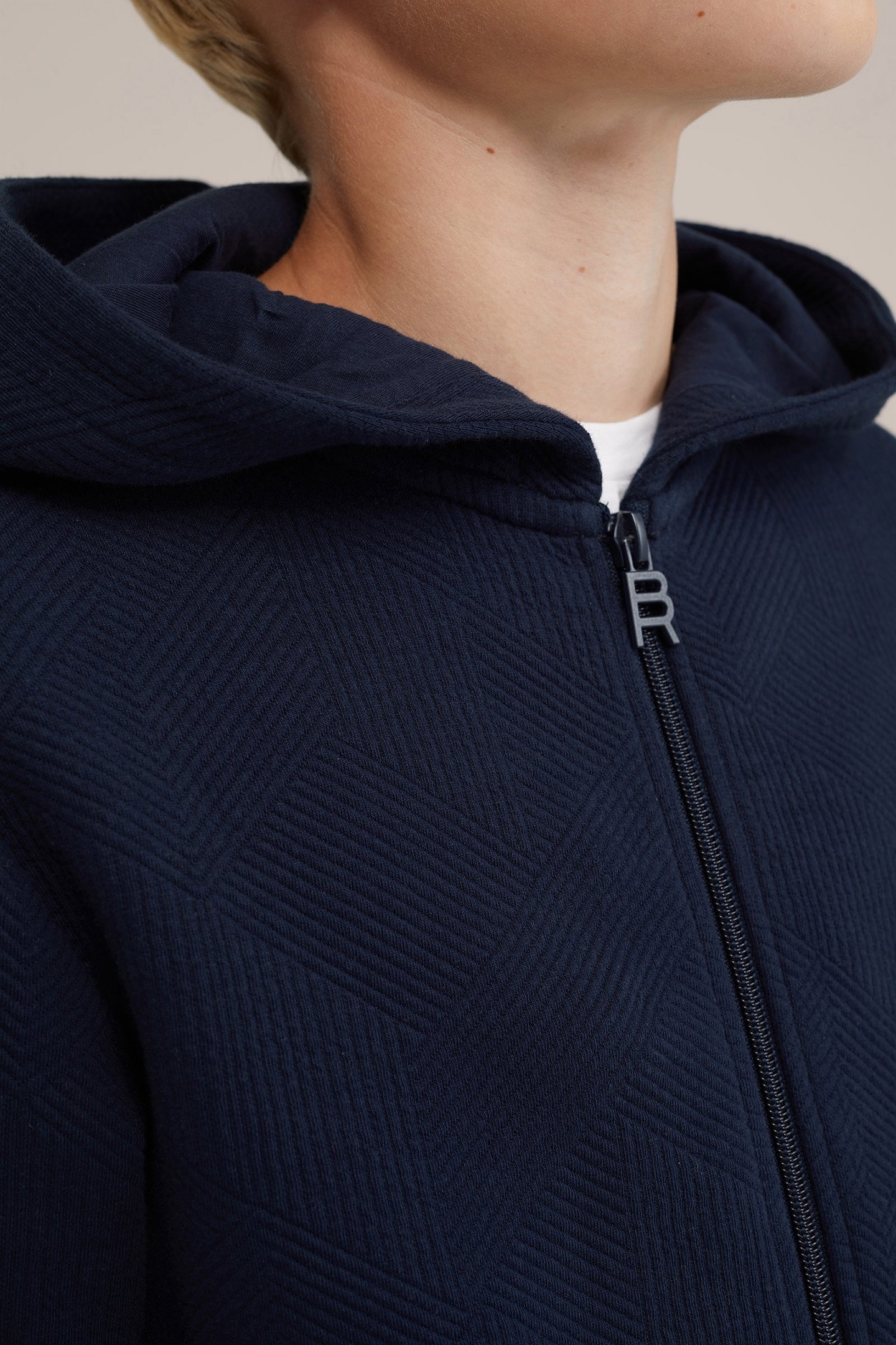 CARDIGAN WITH ZIPPER NAVY BLUE 5