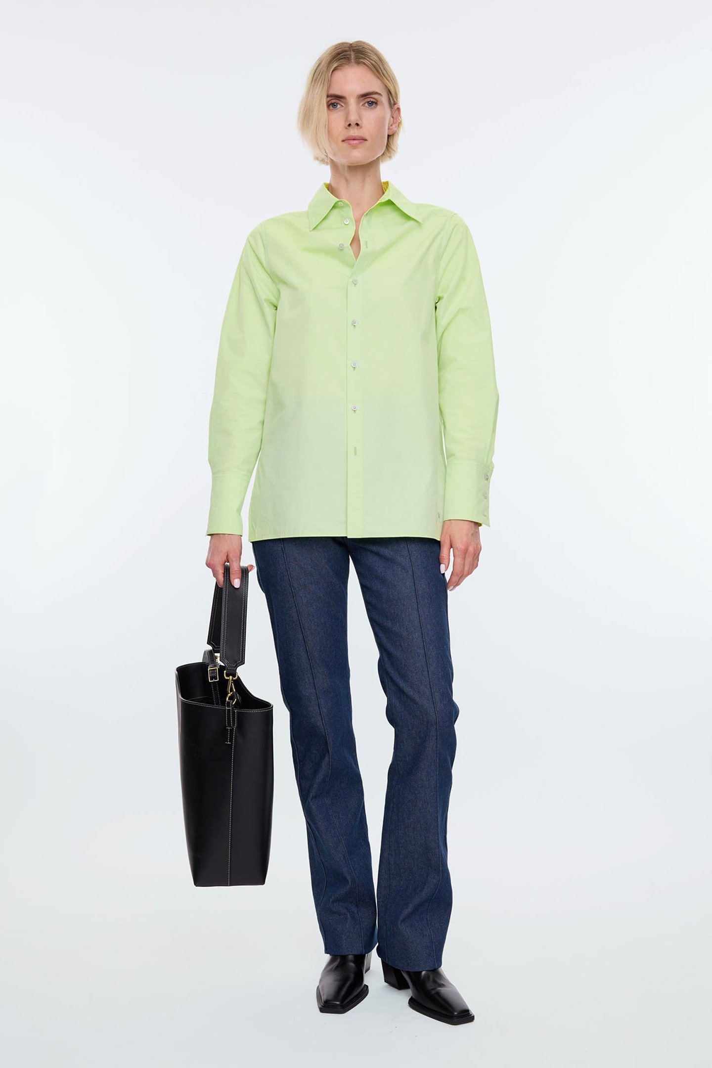 COTTON POPLIN HIGH CUFF CATERPILLAR GREEN 2