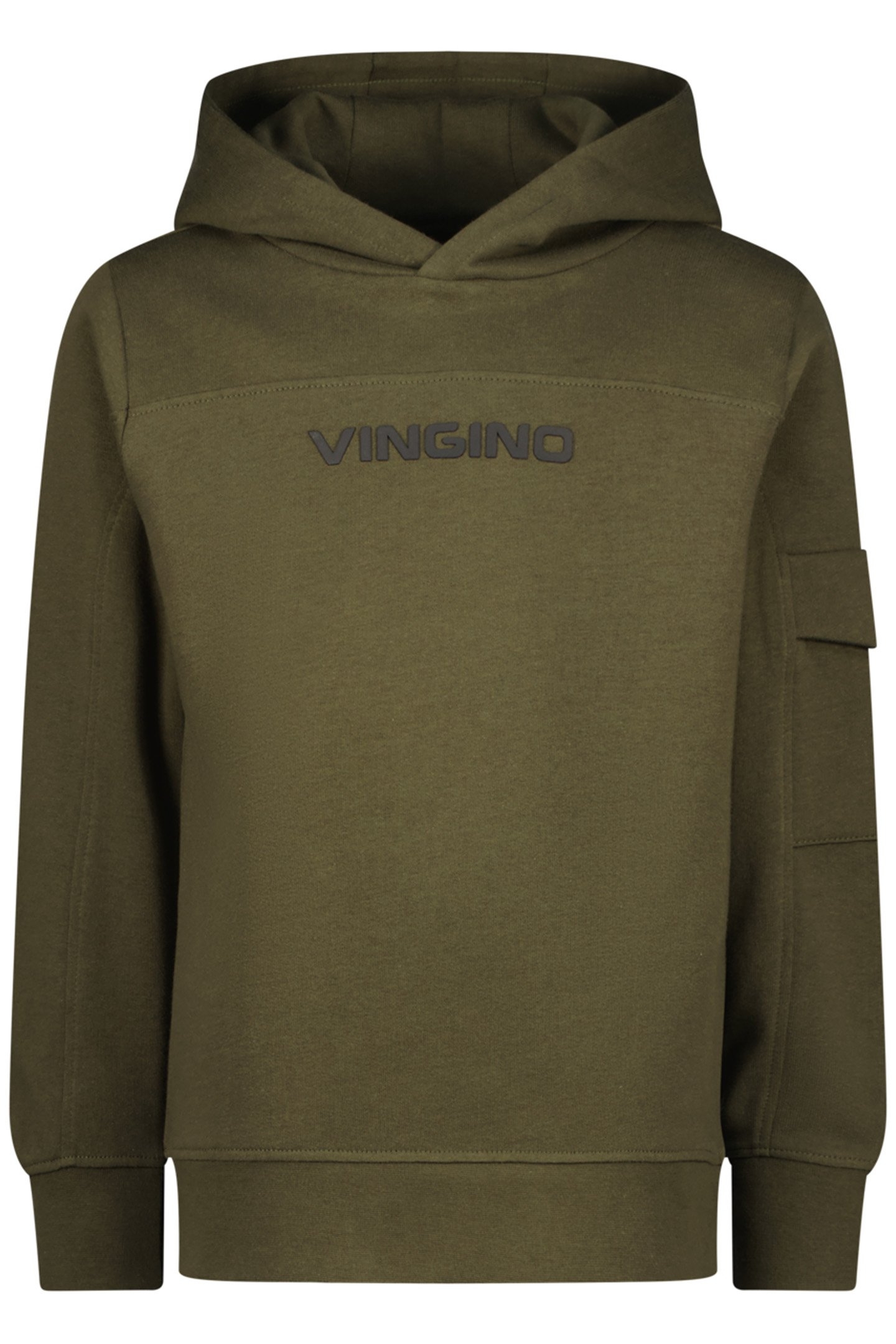 BOY'S NECKET HOODY ARMY GREEN 1