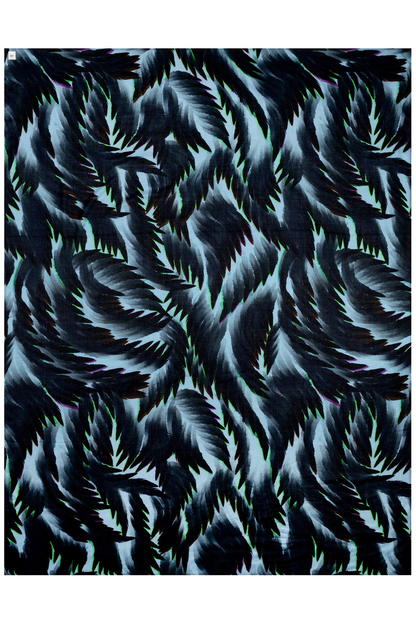 SHAWL - FEATHERS BLUE 1