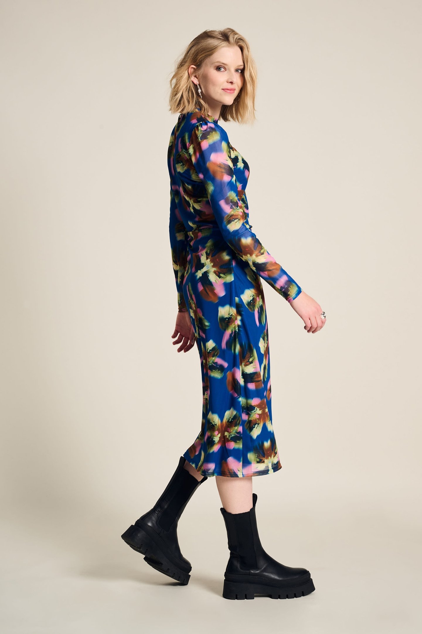 DRESS - BUTTERFLY BLUE MESH 4