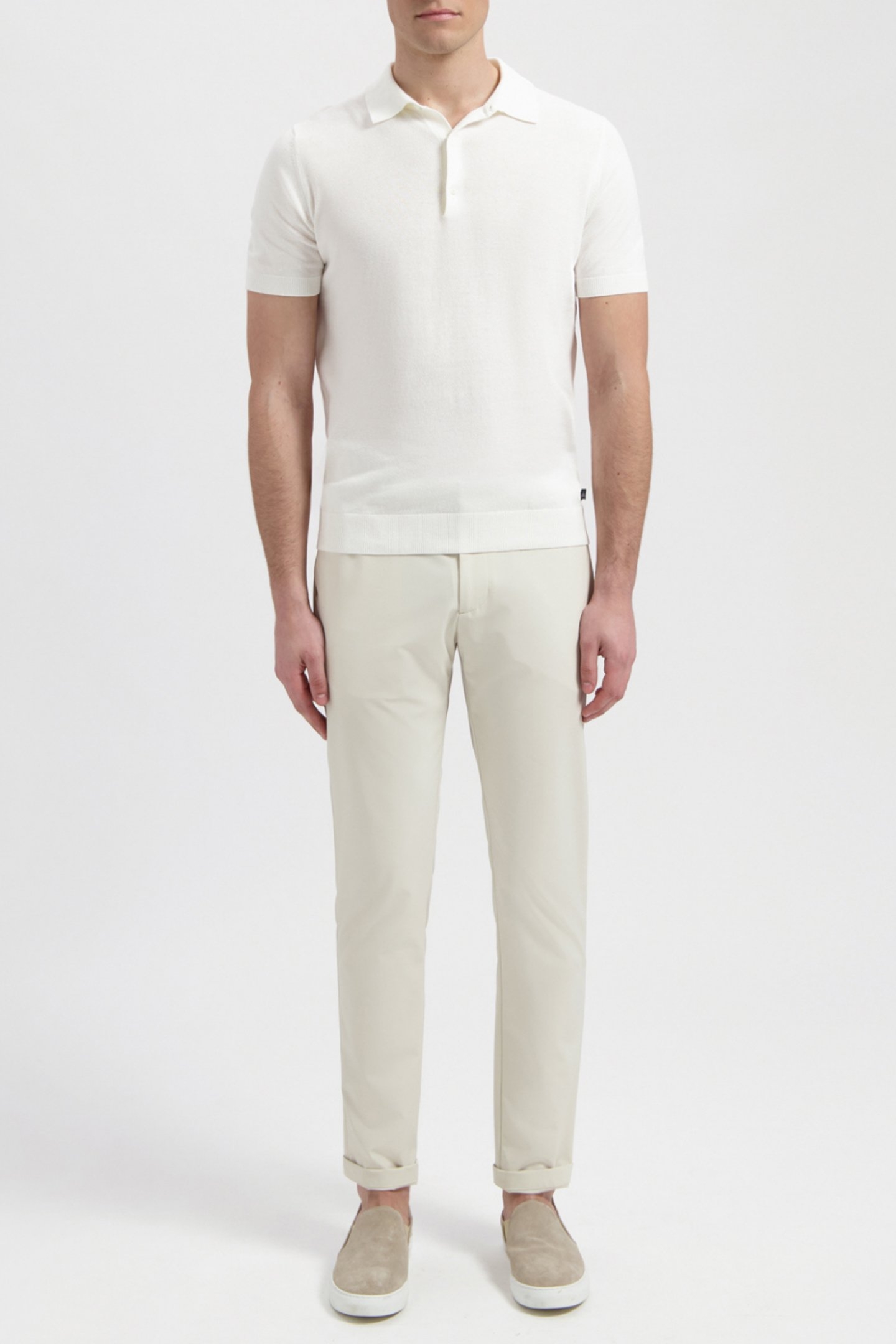 GRAHAM | COTTON KNITTED POLO OFF WHITE 1