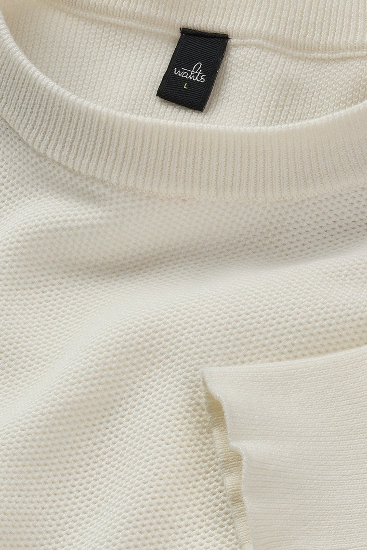 KNIGHT | COTTON HONEYCOMB PULLOVER OFF WHITE 4