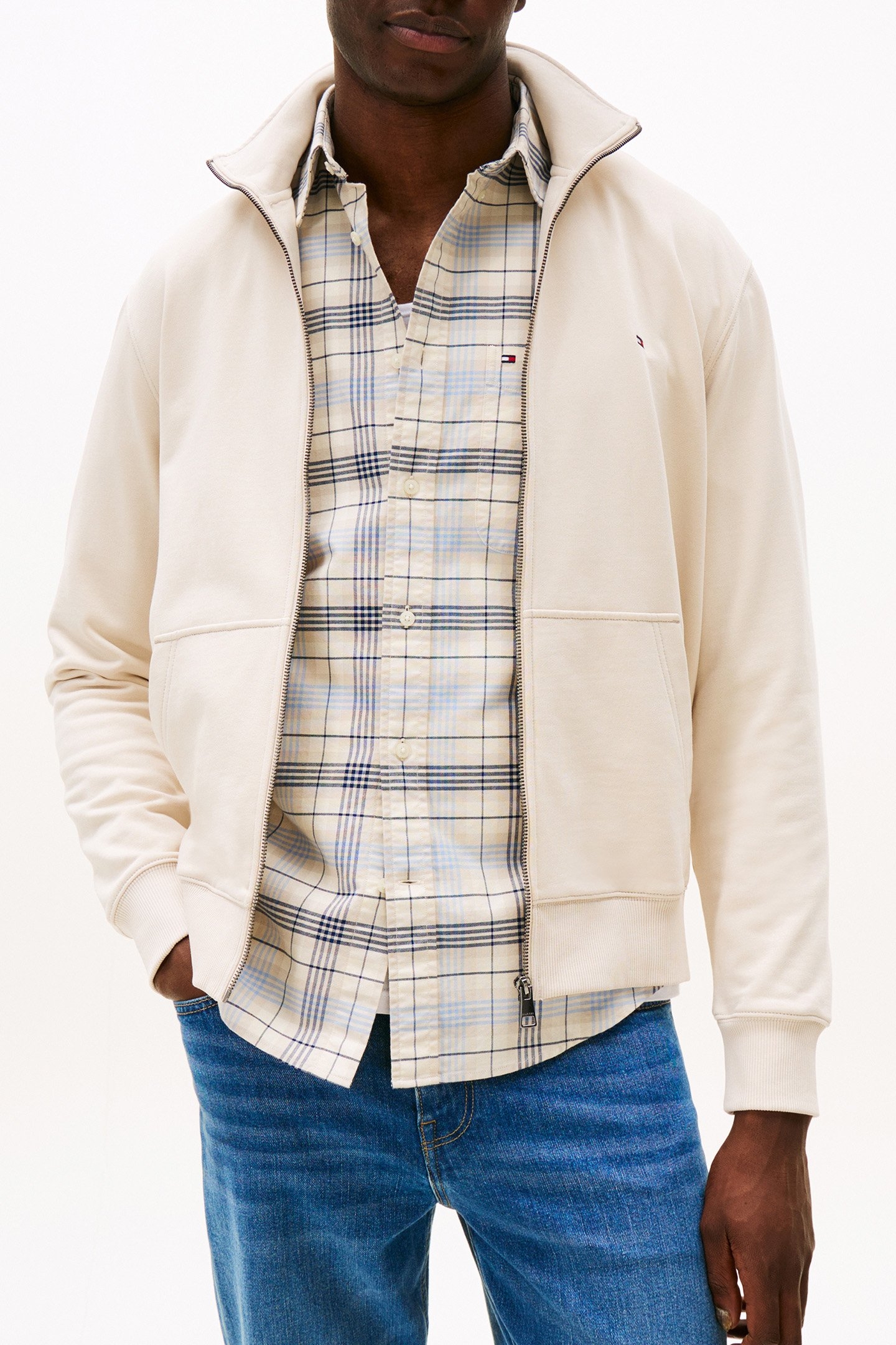 ESSENTIAL TERRY STANDARD FIT SWEATSHIRT BEIGE 1