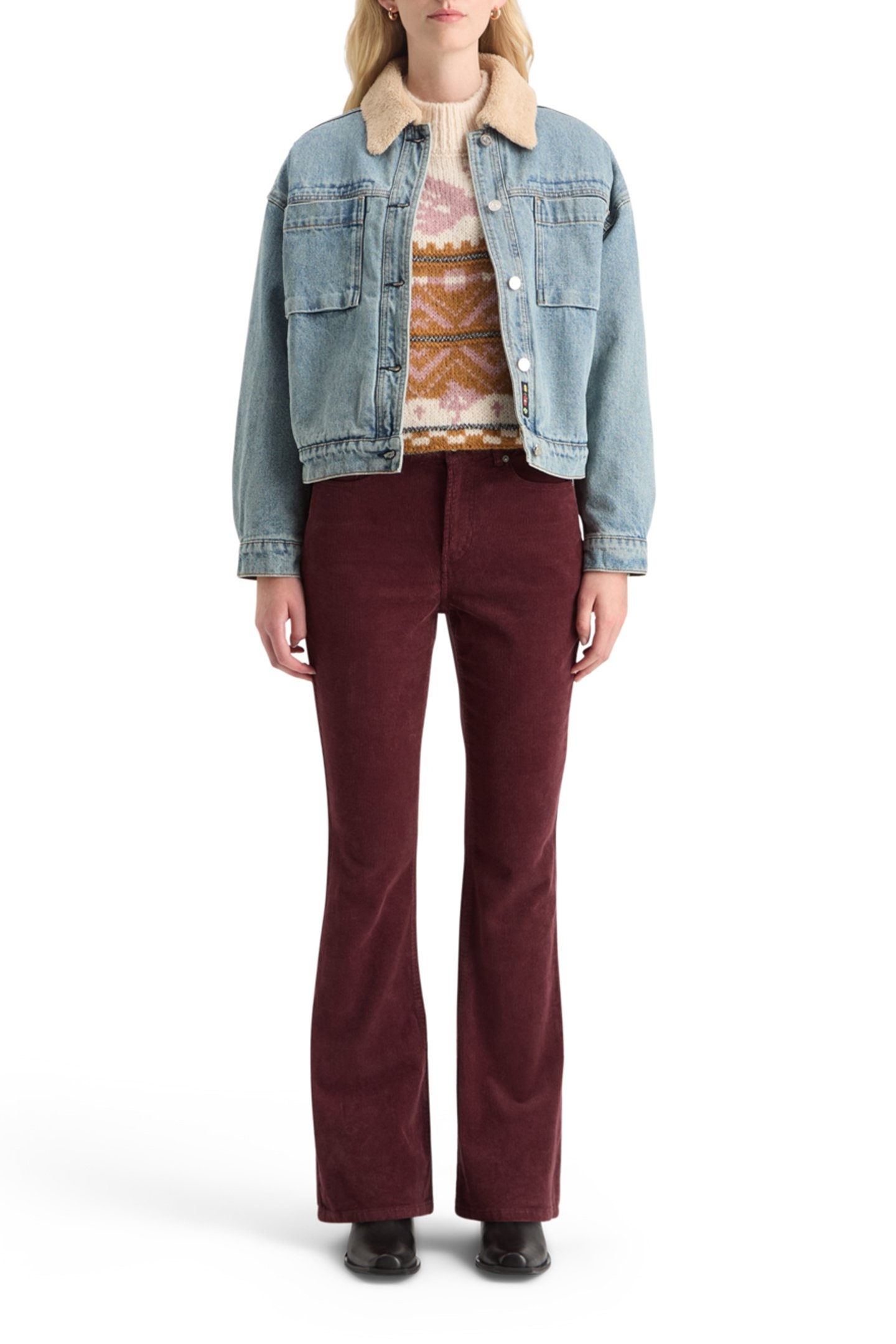 THE CHARM CLASSIC FLARED JEANS IN COLOURED STRETCH CORDUROY 7