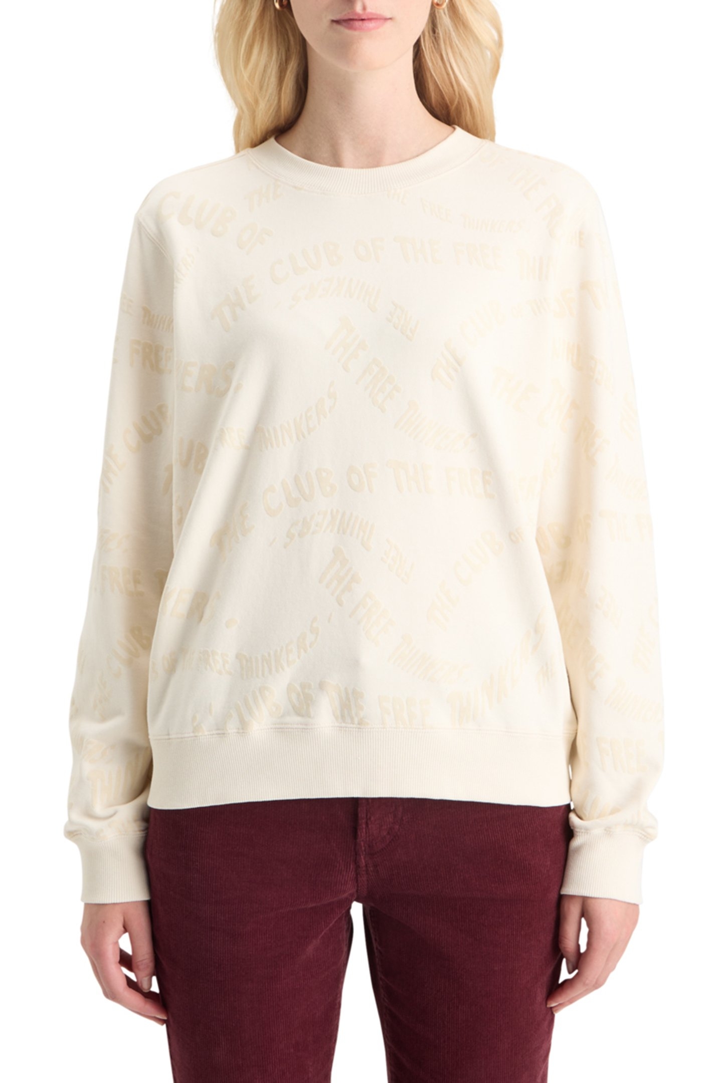 FLOCK AOP REGULAR FIT SWEATSHIRT SOFT ICE 1