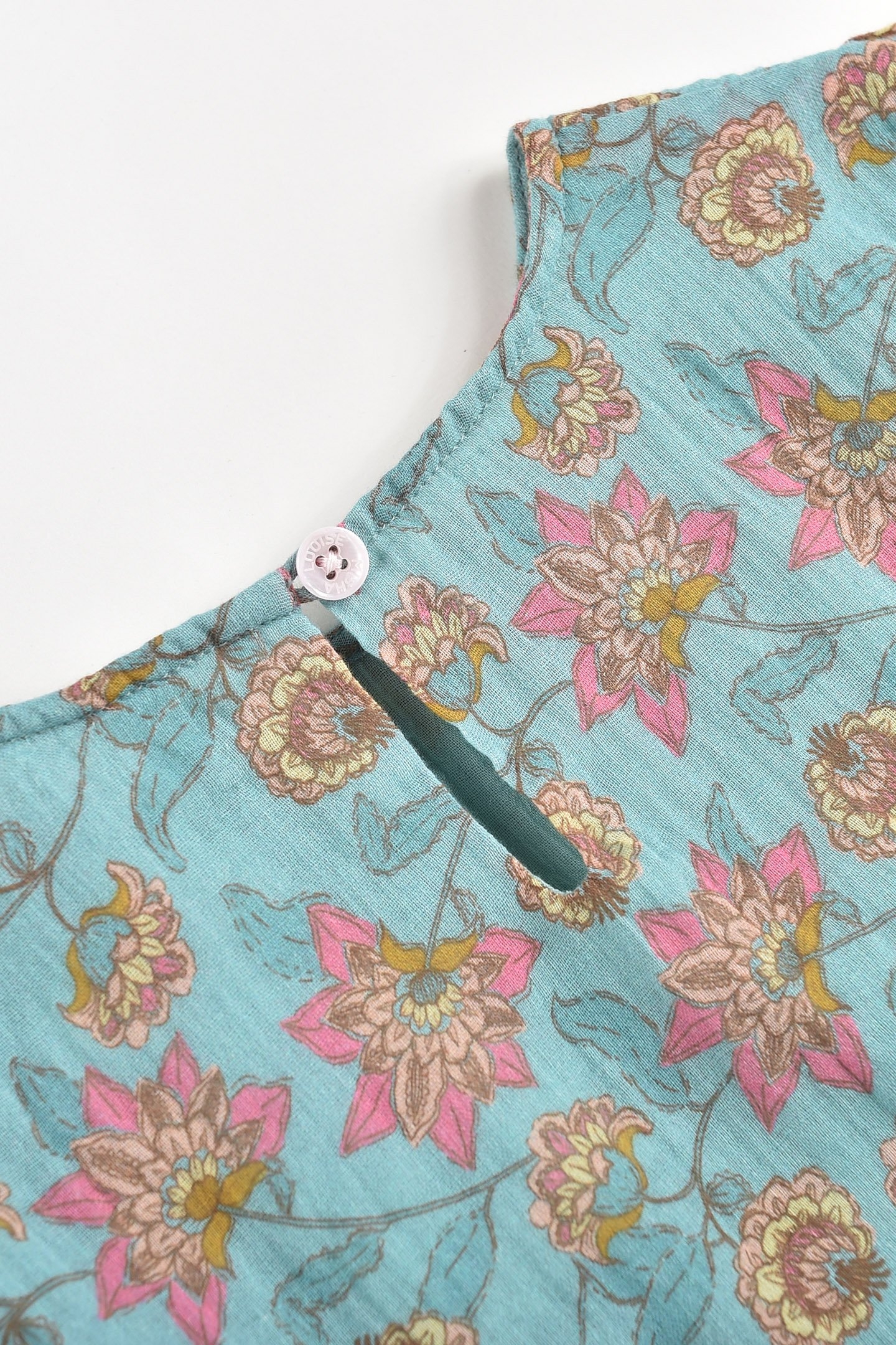 BLOUSE HIJA TURQUOISE FLOWERS 7