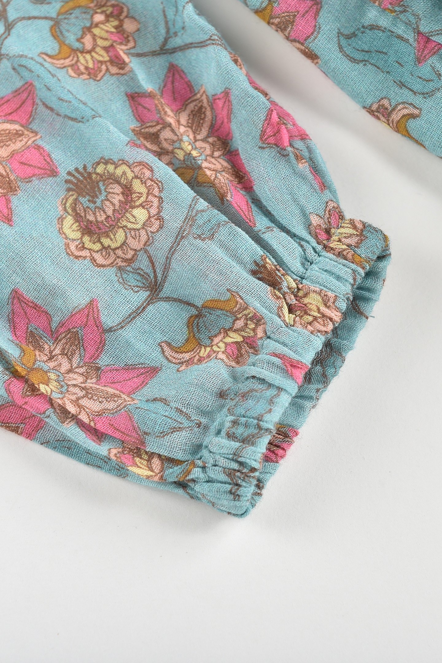 DRESS BISIALI TURQUOISE FLOWERS 7