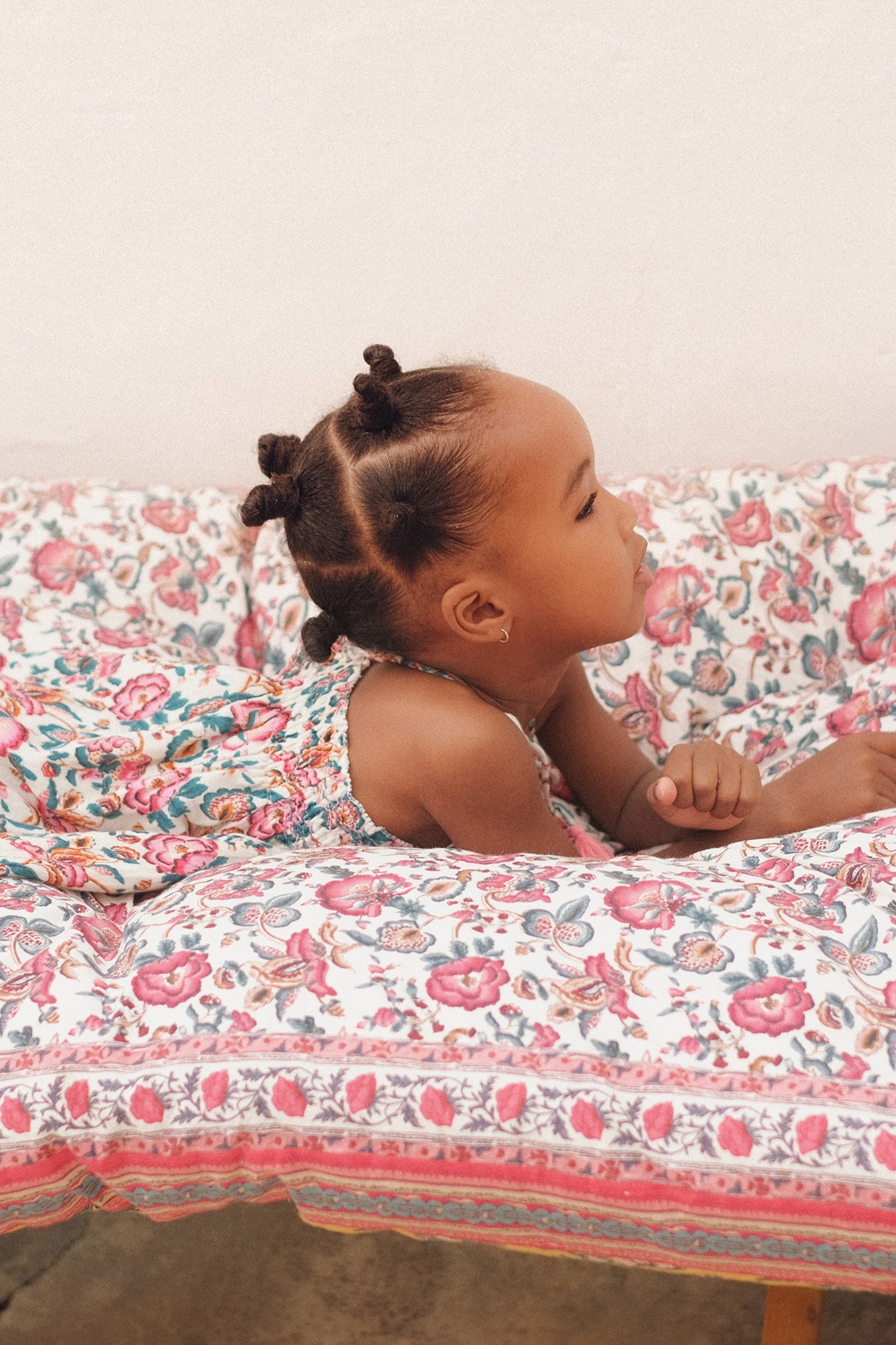 DRESS MARCELINE CREAM INDIAN FLOWERS 4