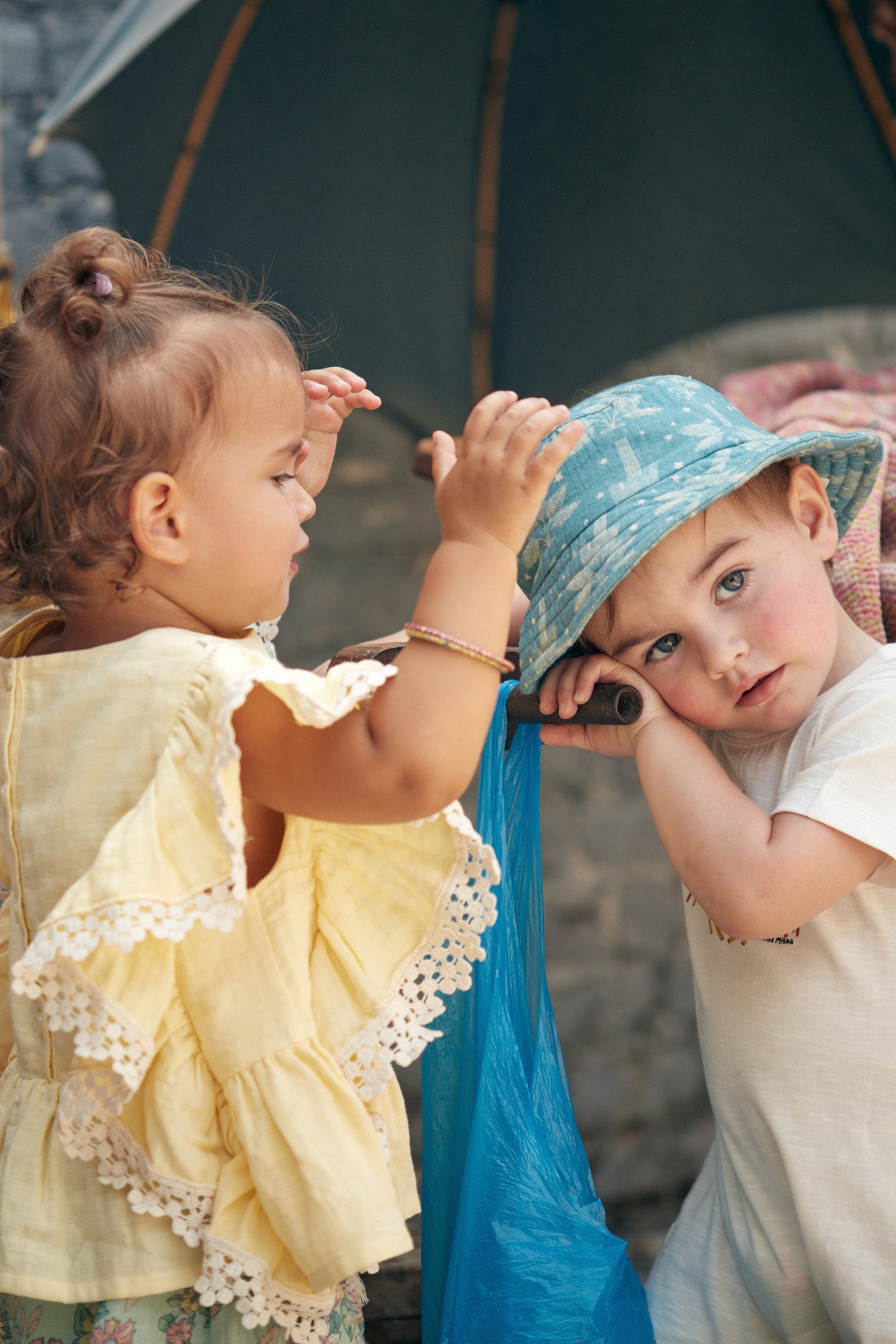 SUN HAT AFID BLUE PEACOCK MANDALA 2