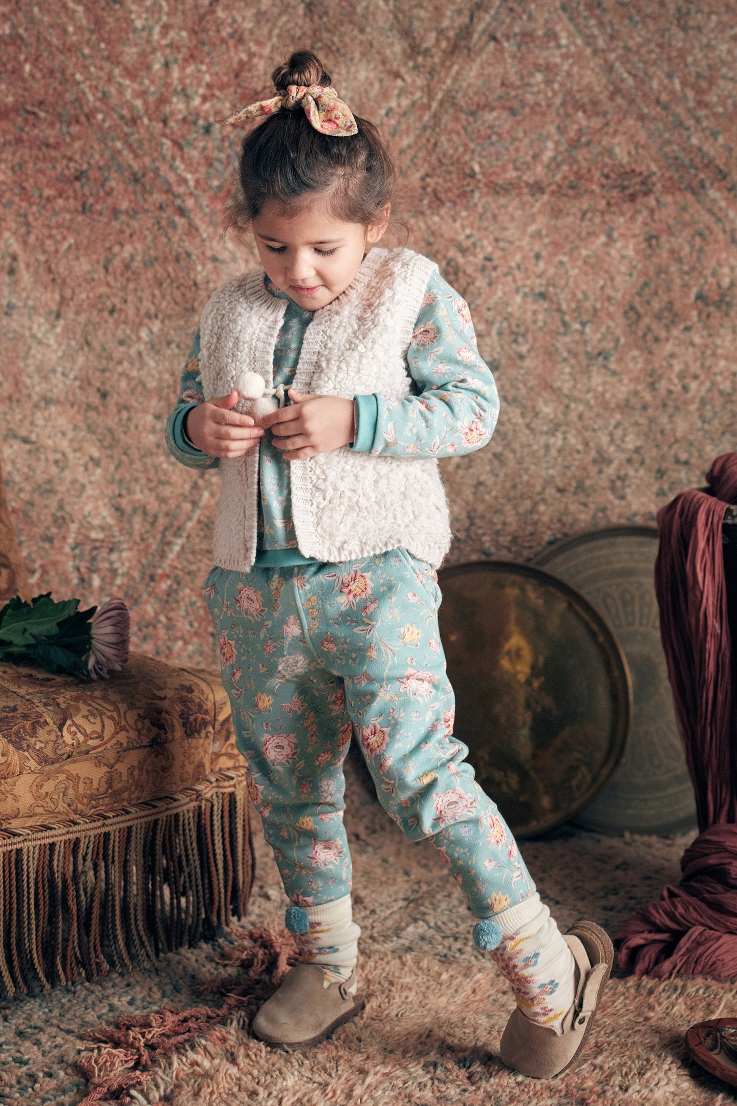 SWEATPANTS MANUELLA BLUE ROSA DAMASCENA 1