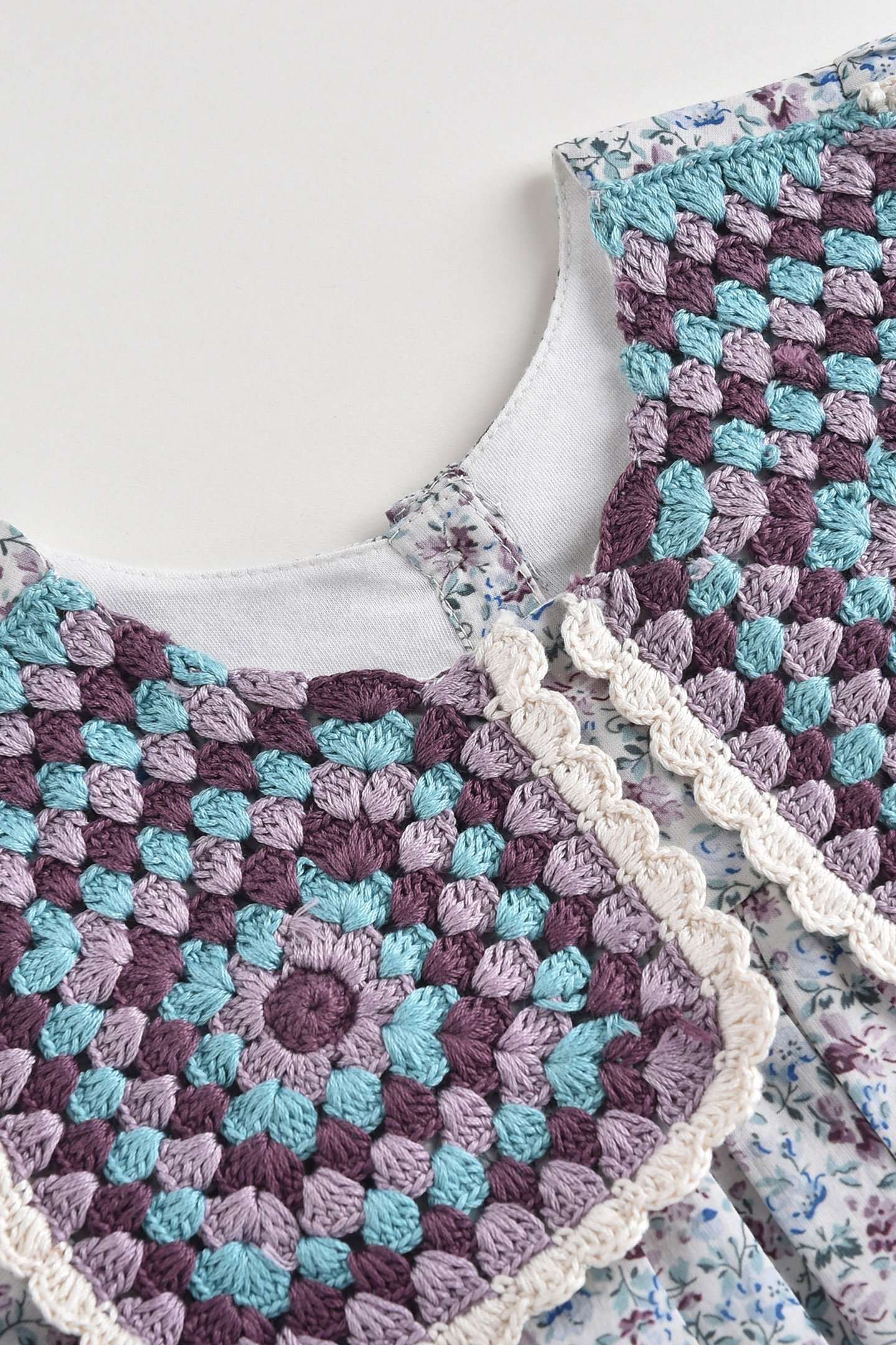 DRESS WARISE CREAM RETRO PANSY 5