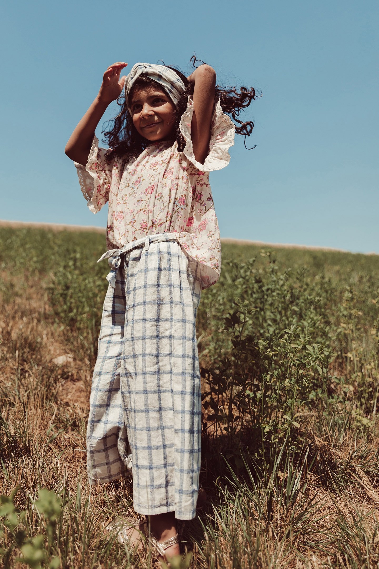 PANTS AMANDINE BLUE RIVER CHECKS 4