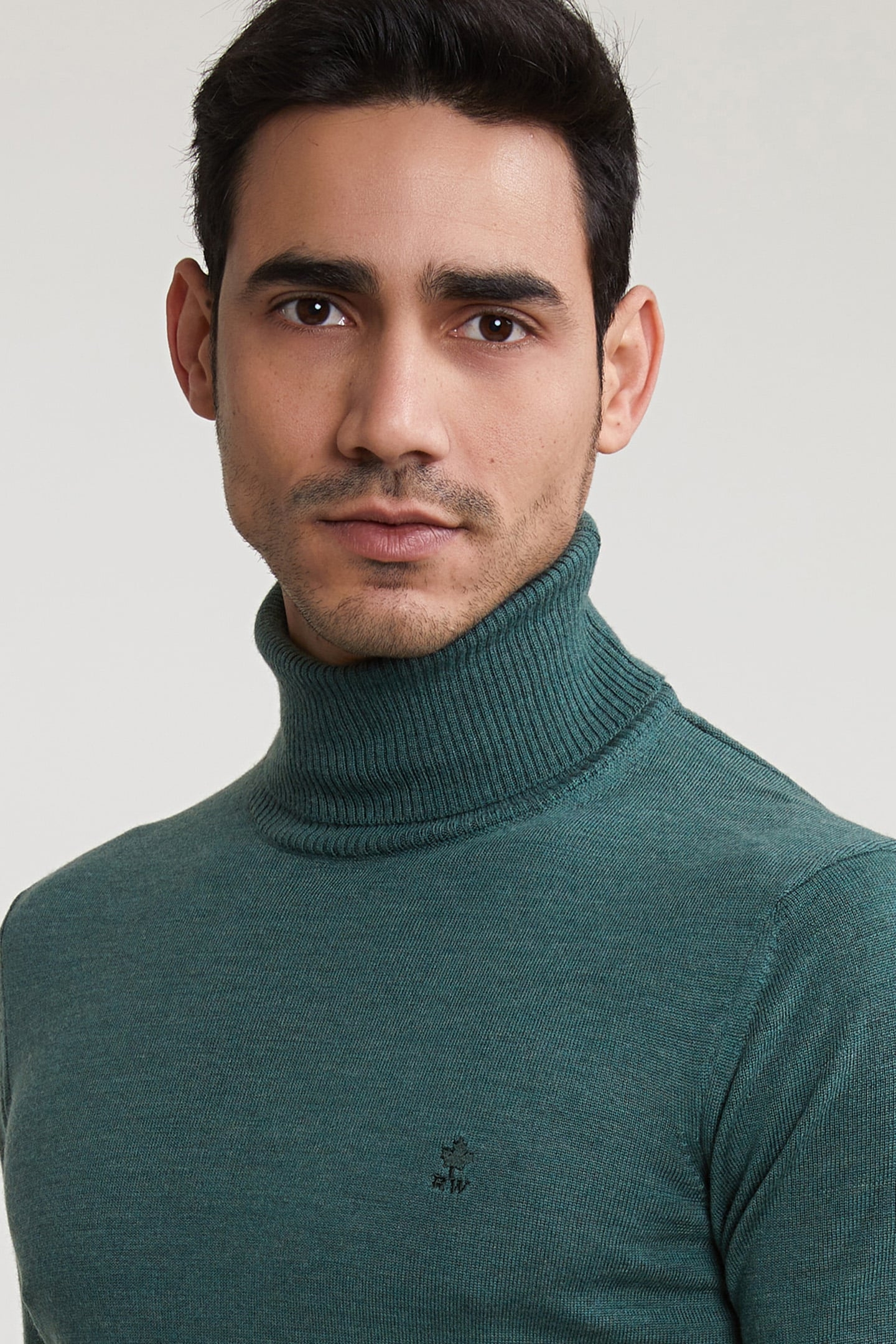 SLIM FIT BASIC MERINO ROLL NECK SWEATER DK FYNBOSS MIX 4