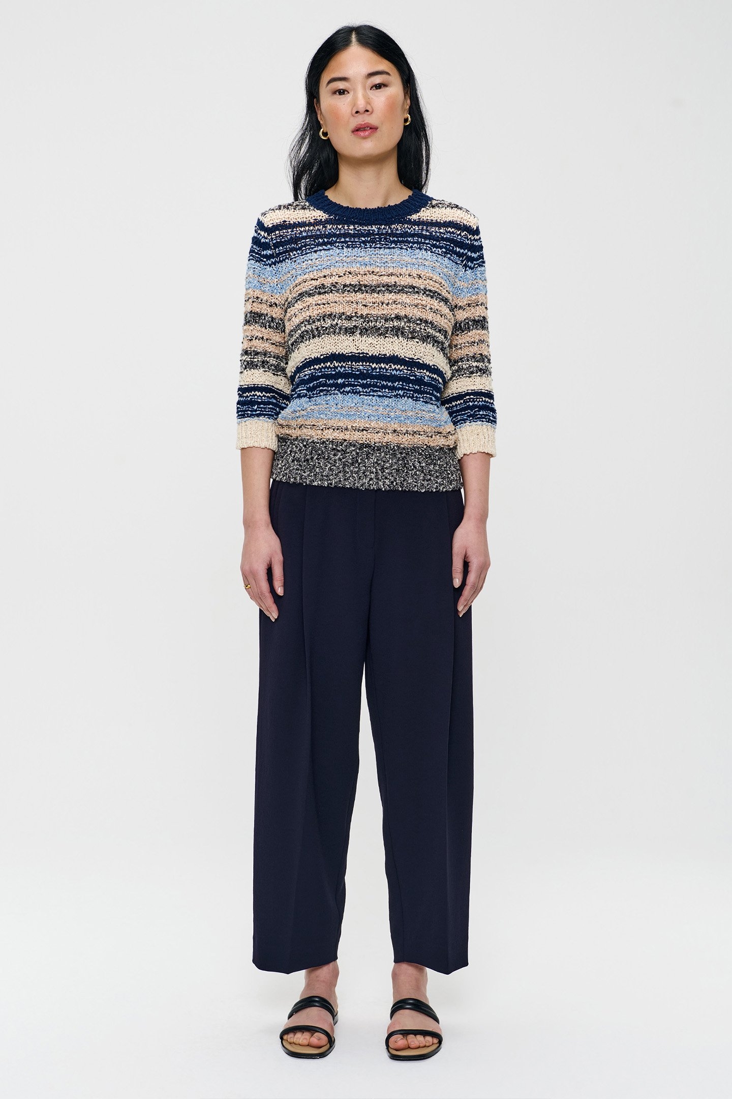 SHORT SLEEVE KNITTED TOP MIDNIGHT BLUE 3