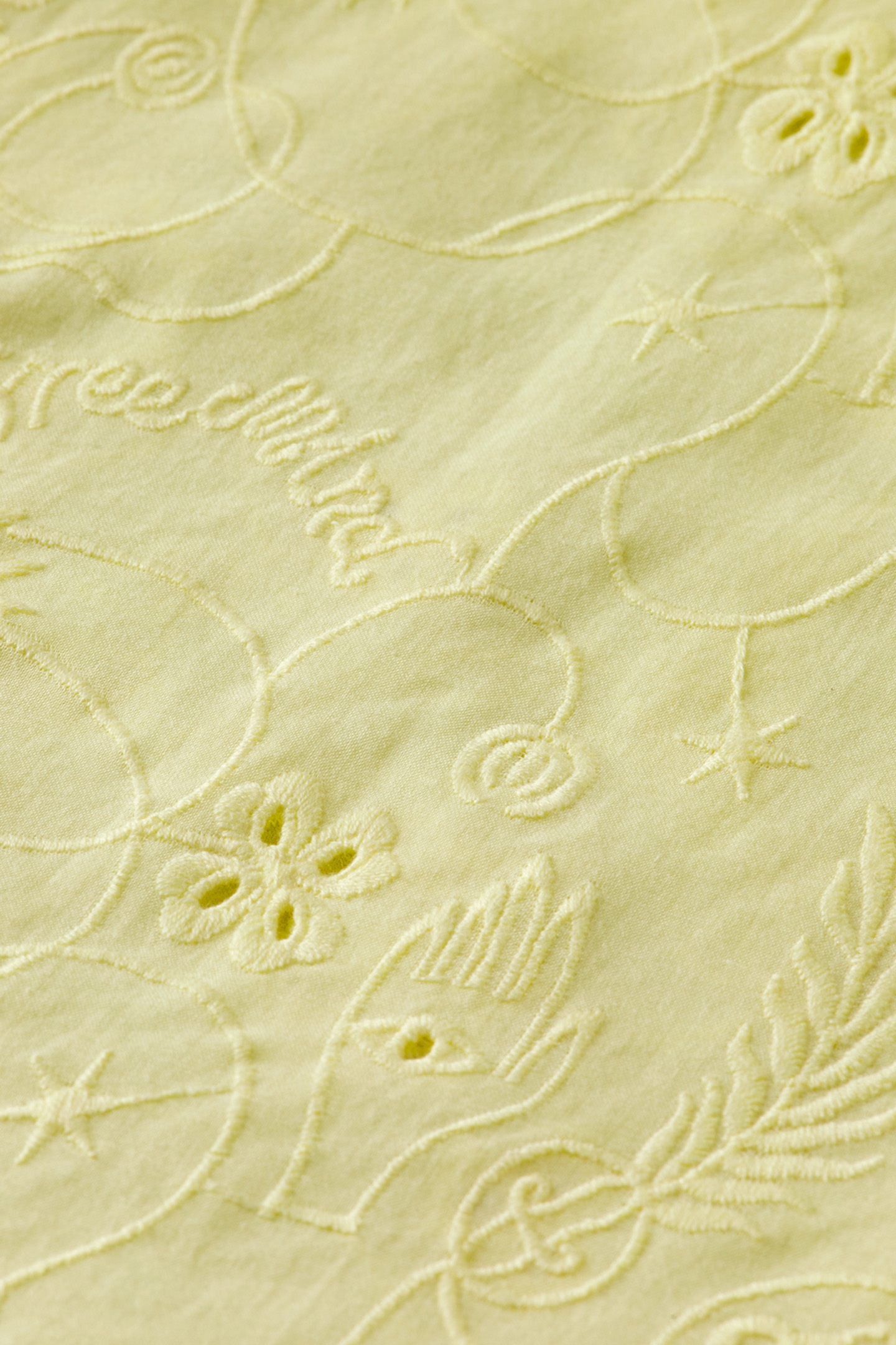 MIDI DRESS WITH BRODERIE ANGLAISE LEMON YELLOW 3