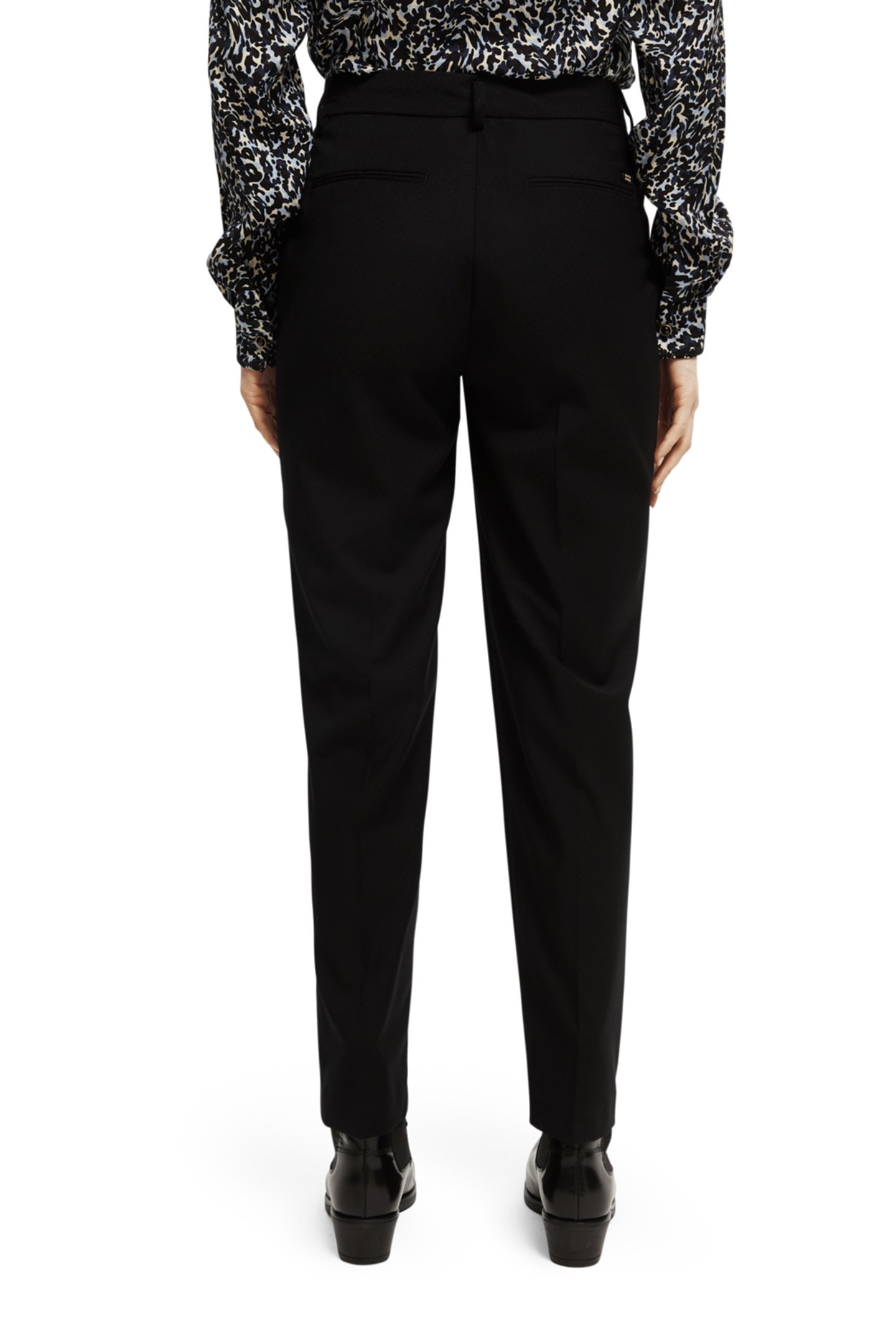 LOWRY - MID RISE SLIM TROUSERS BLACK 2
