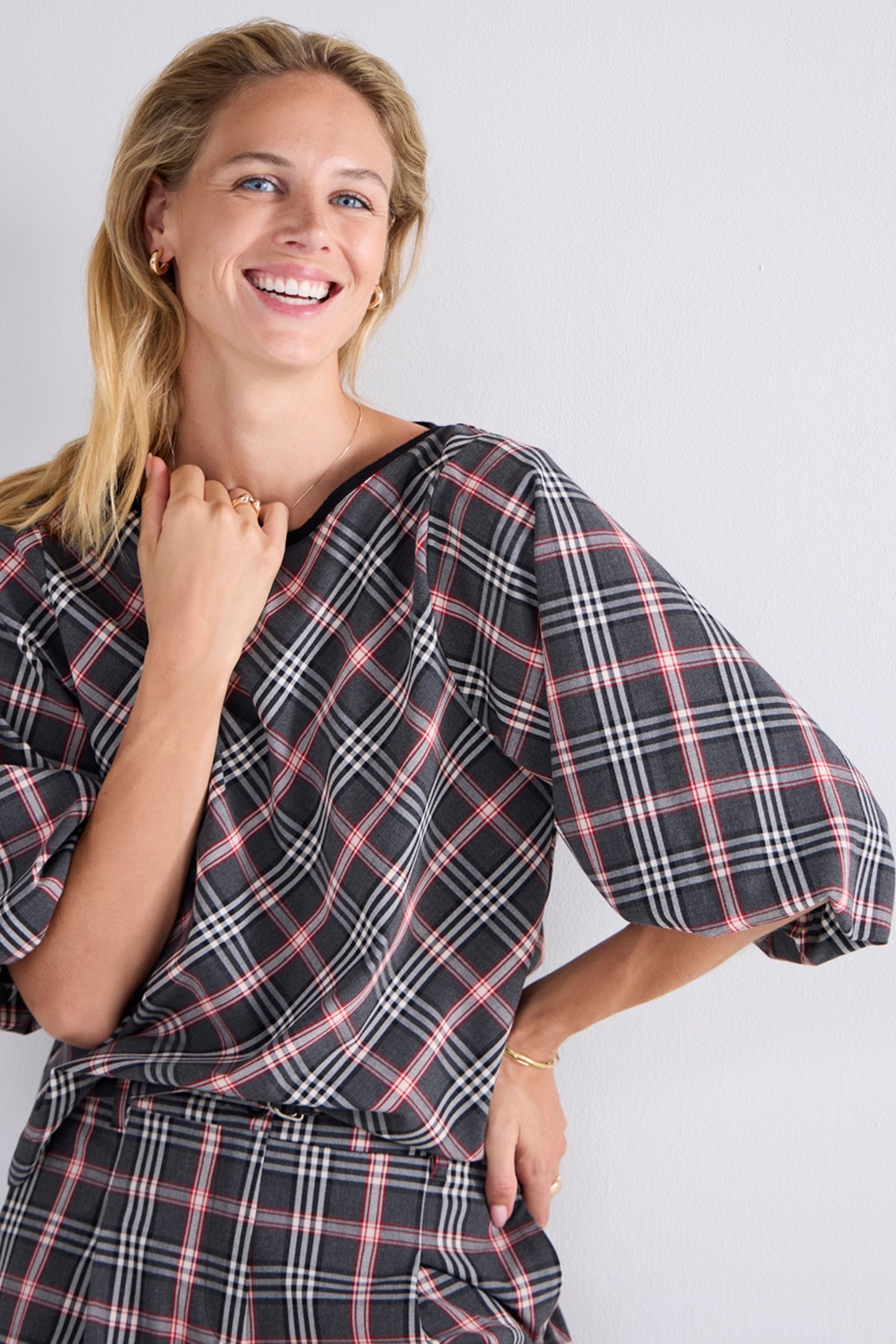 TOP CHECK IN RED MULTICOLOUR 4