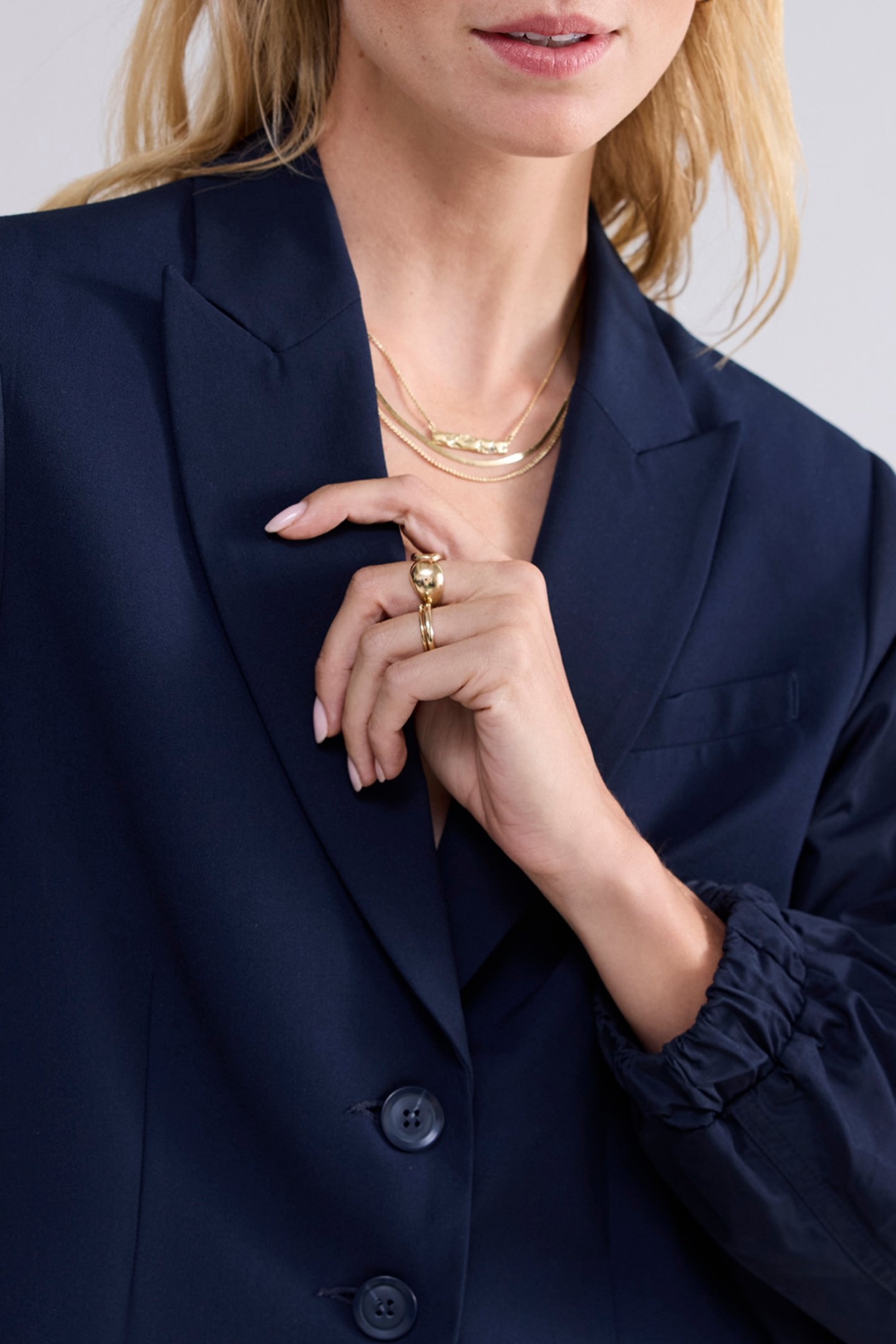 BLAZER SHORT VISCOSE BLEND STRETCH MIDNIGHT BLUE 3