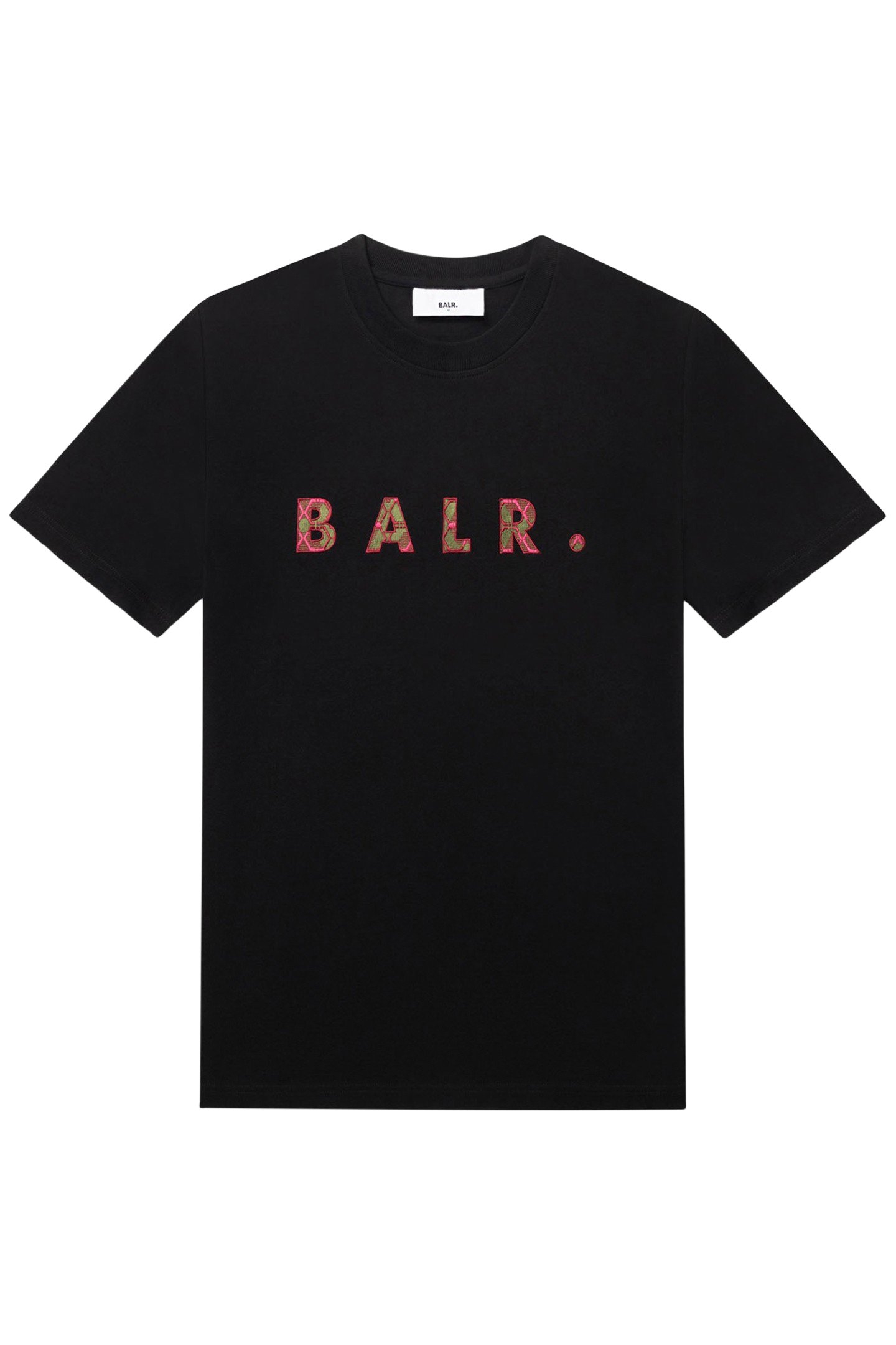 BALR. MONOGRAM EMBRO T-SHIRT JET BLACK/TIBETIAN RED 4