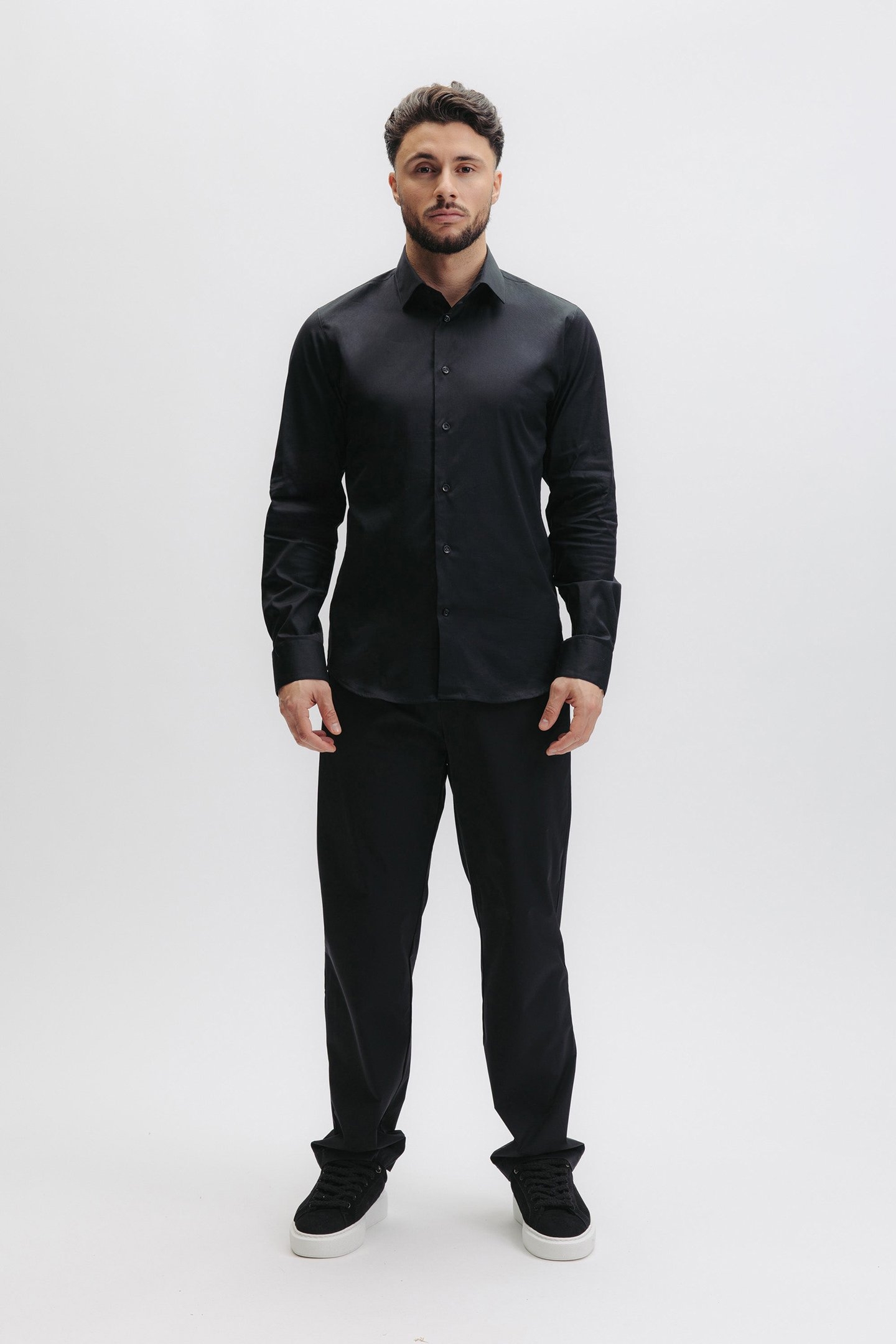 HEX-SERIES SLIM SHIRT JET BLACK 1