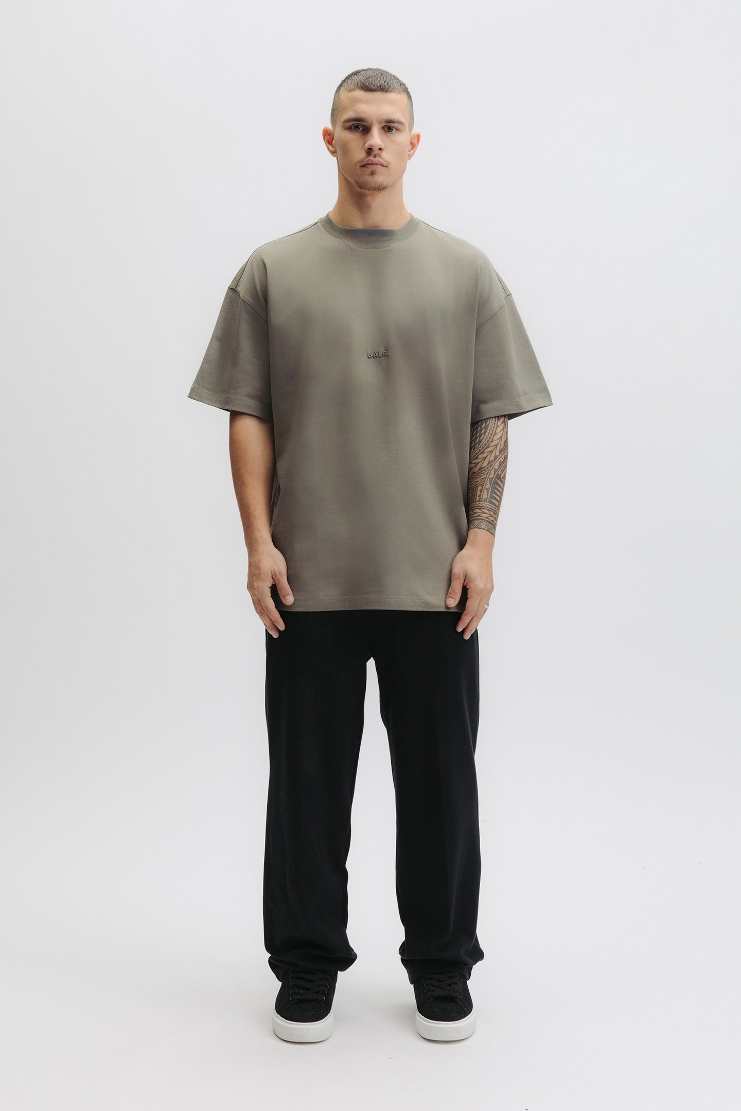 LOGO BOX T-SHIRT SMOKEY GREEN 1