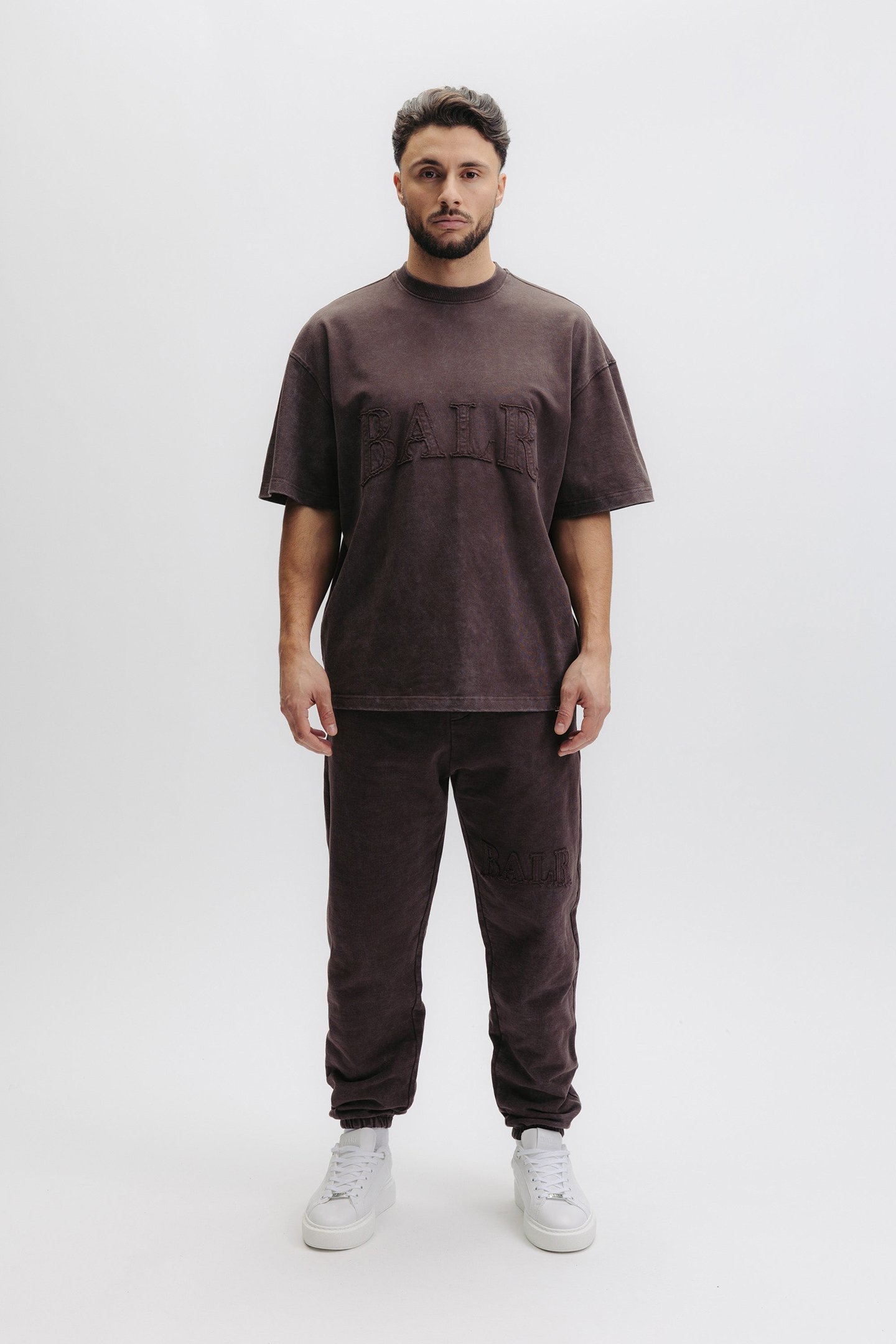 URBAN WASHED BOX T-SHIRT DEEP BROWN 1