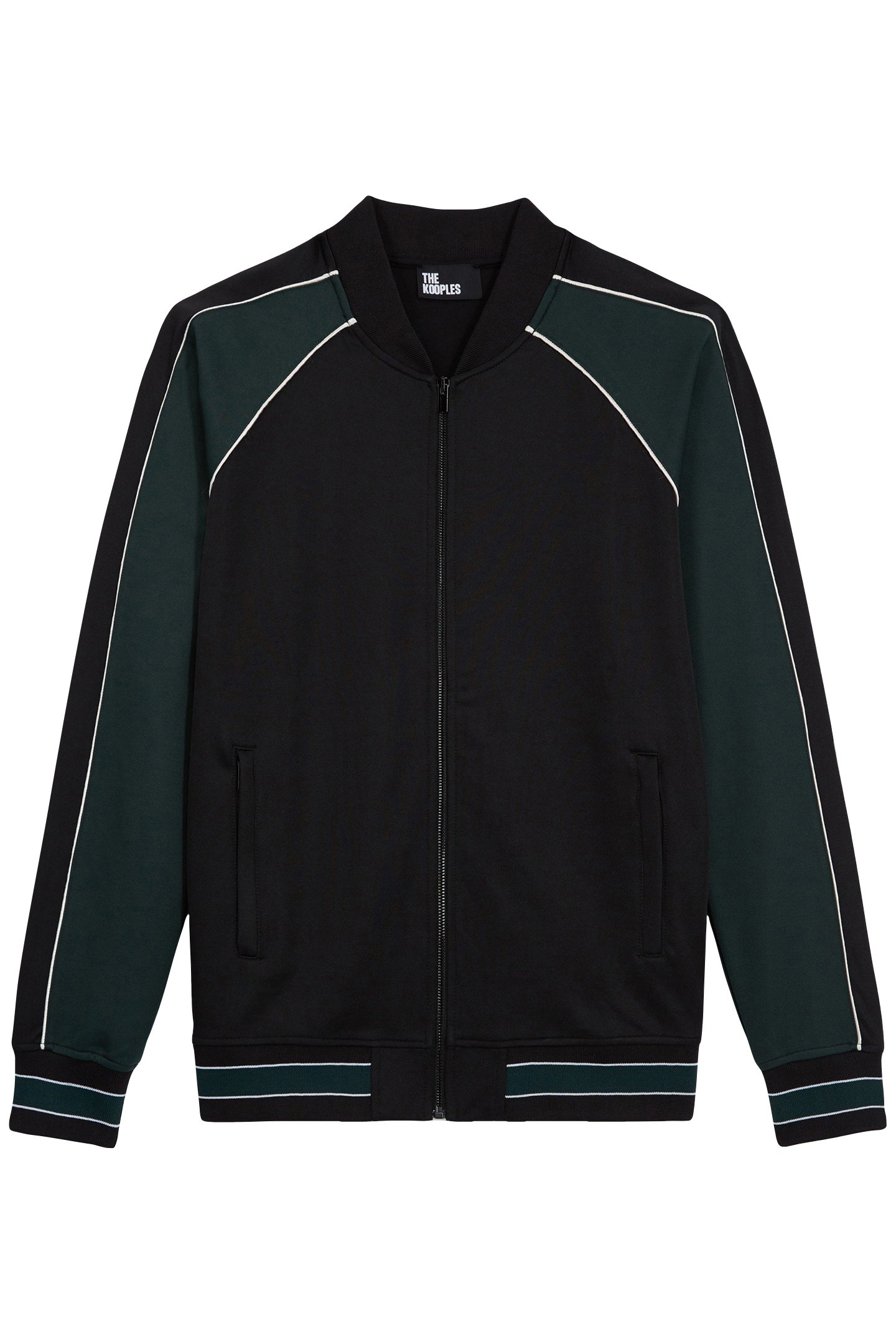 ZIP-UP SWEATSHIRT WITH RAGLAN SLEEVES VERT BOUTEILLE 3