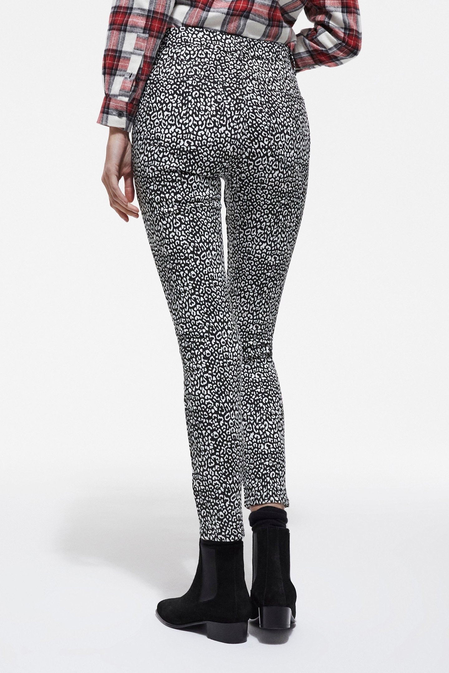 JEAN SLIM PUNK LEOPARD BLACK 2