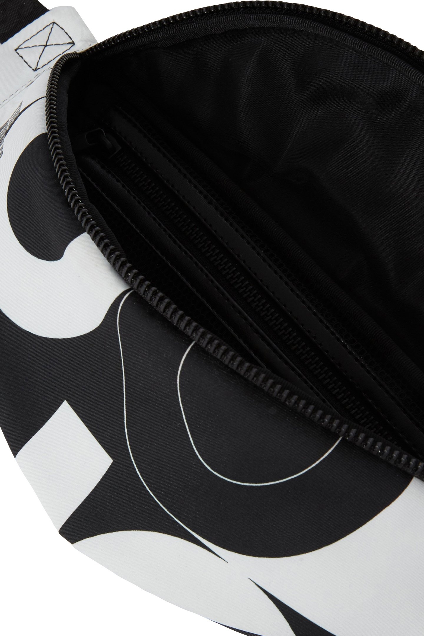 PRINTED NYLON BELT BAG BLACK/WHITE 2