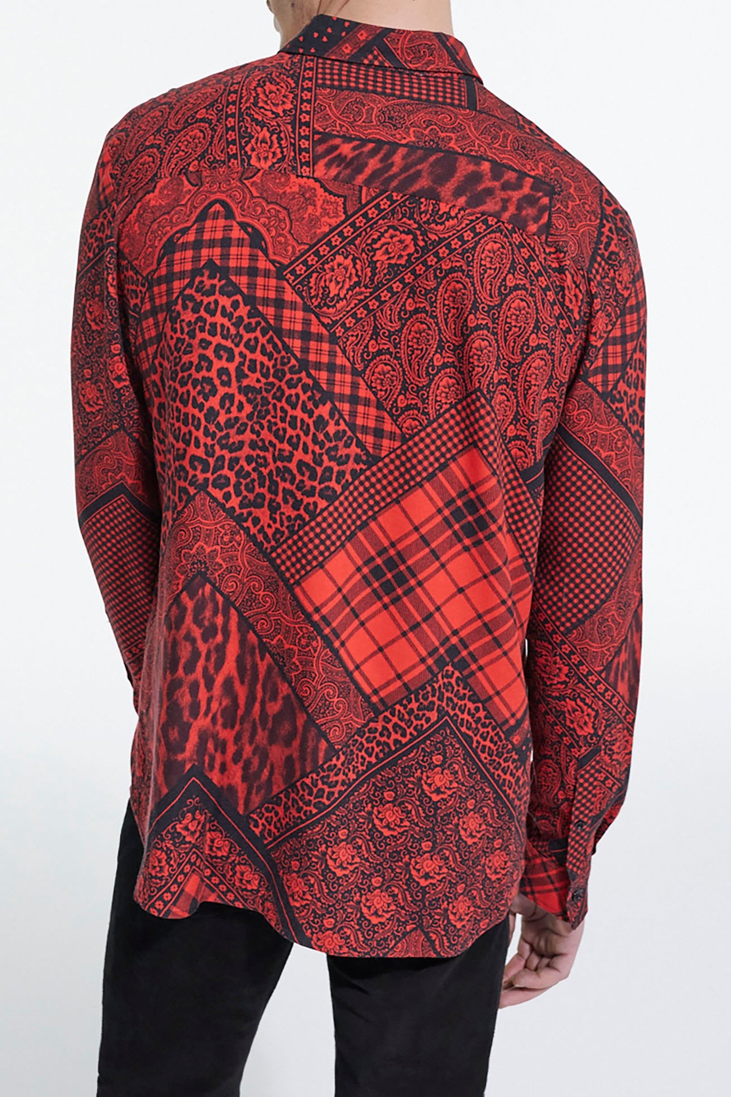 LONG SLEEVE SHIRT BLACK-RED 2