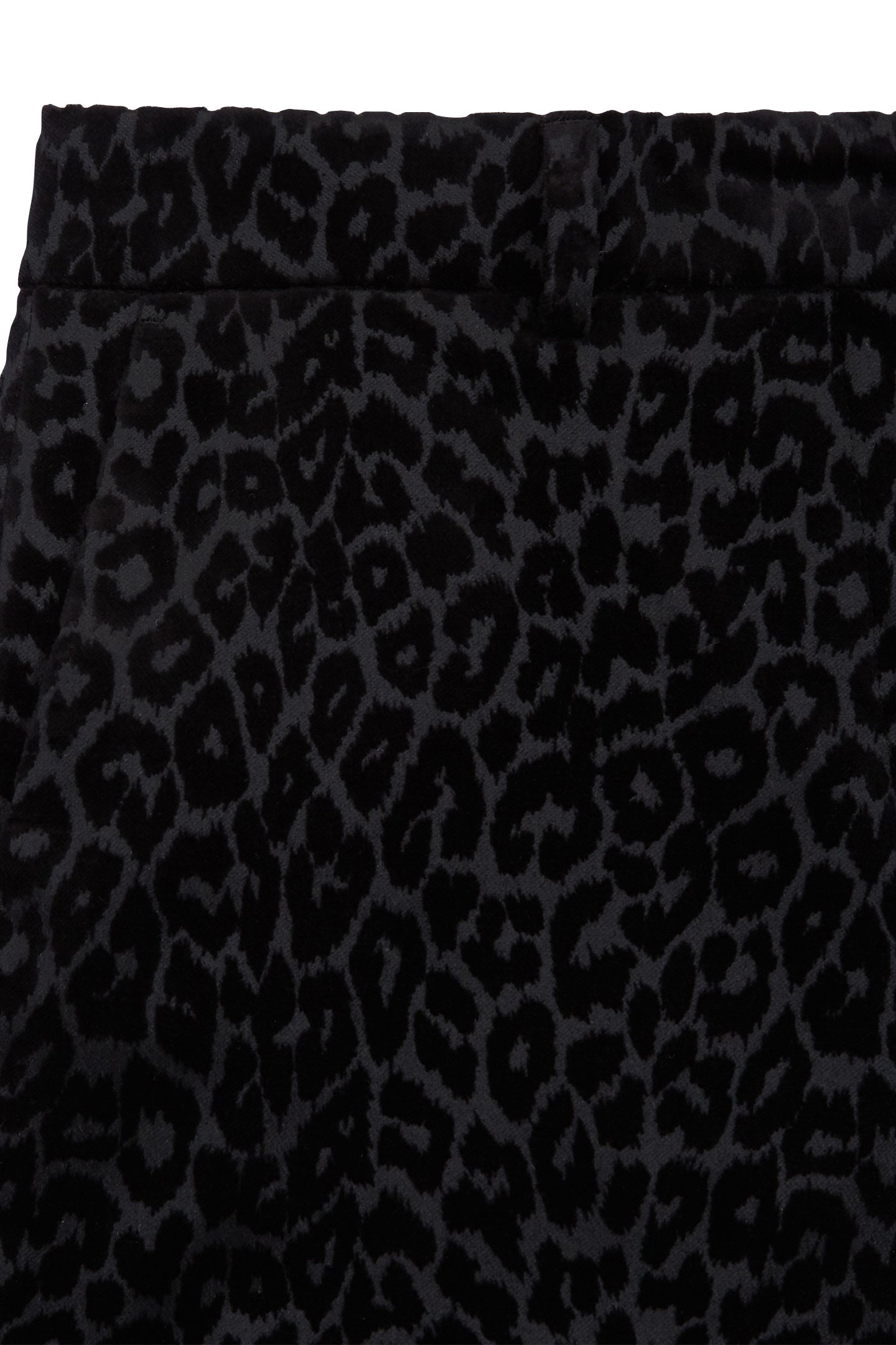 BLACK VELVET LEOPARD SUIT SHORTS BLACK 6