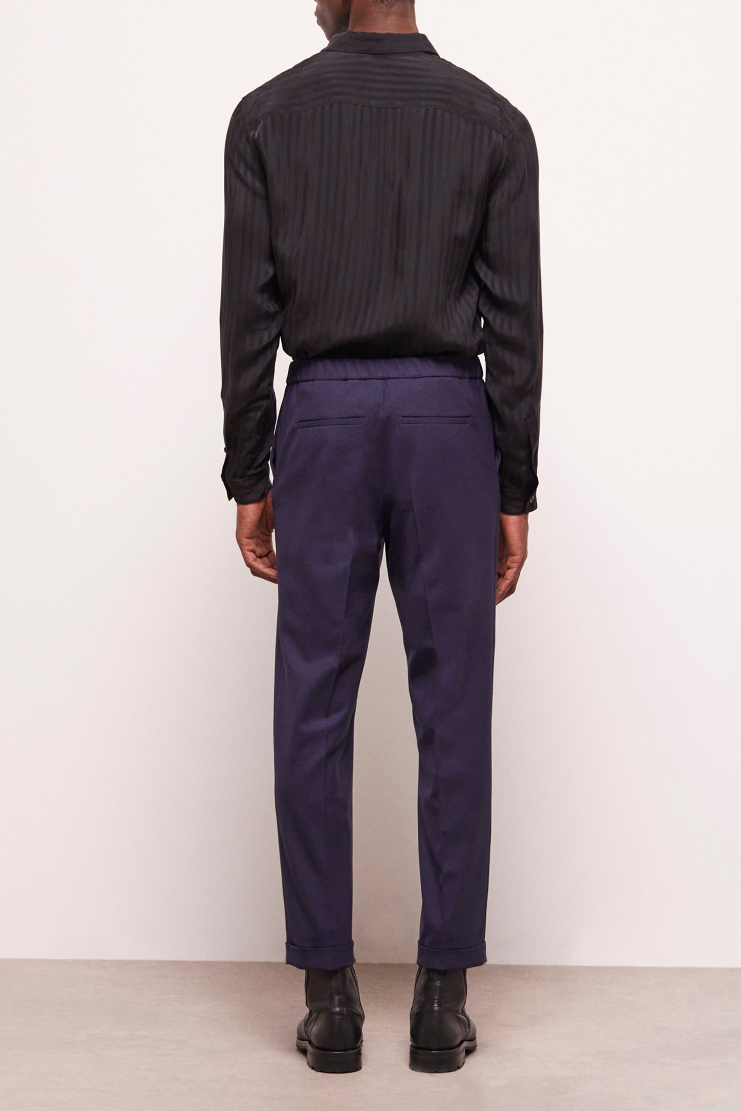 PANTALON COSTUME FIT BLACK/NAVY 2